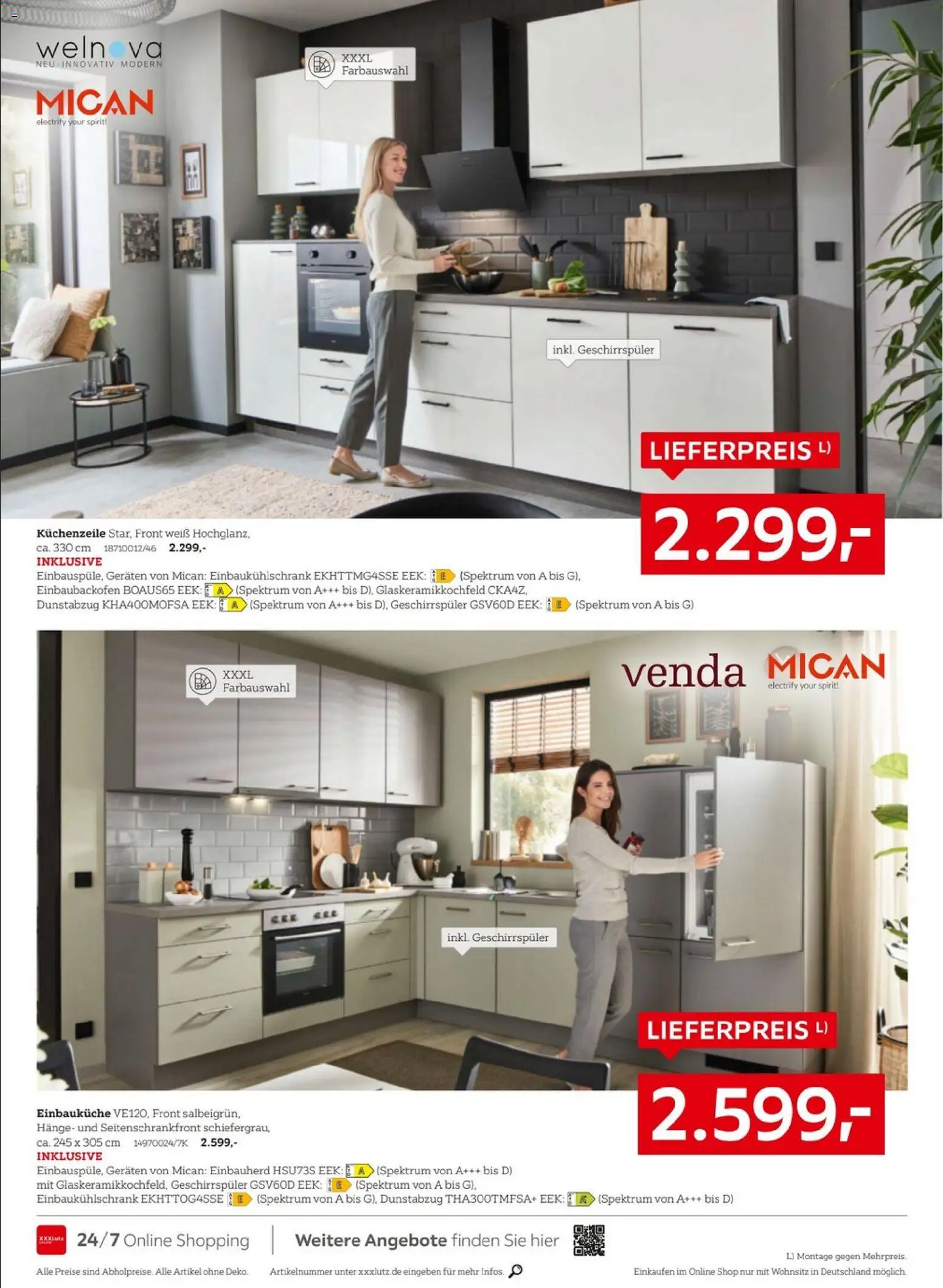 XXXL Lutz Nr. 1 beim Preis 30 Jahre – gültig ab 22.03.2026 | Seite: 32 | Produkte: Geschirrspüler, Einbauküche, Küchenzeile, Dunstabzug