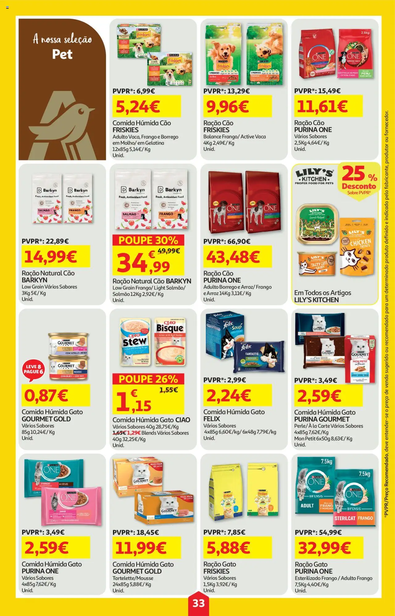 Auchan folheto │ válido de 16.10.2025 | Página: 33 | Produtos: Purina one, Frango, Peru, Salmão