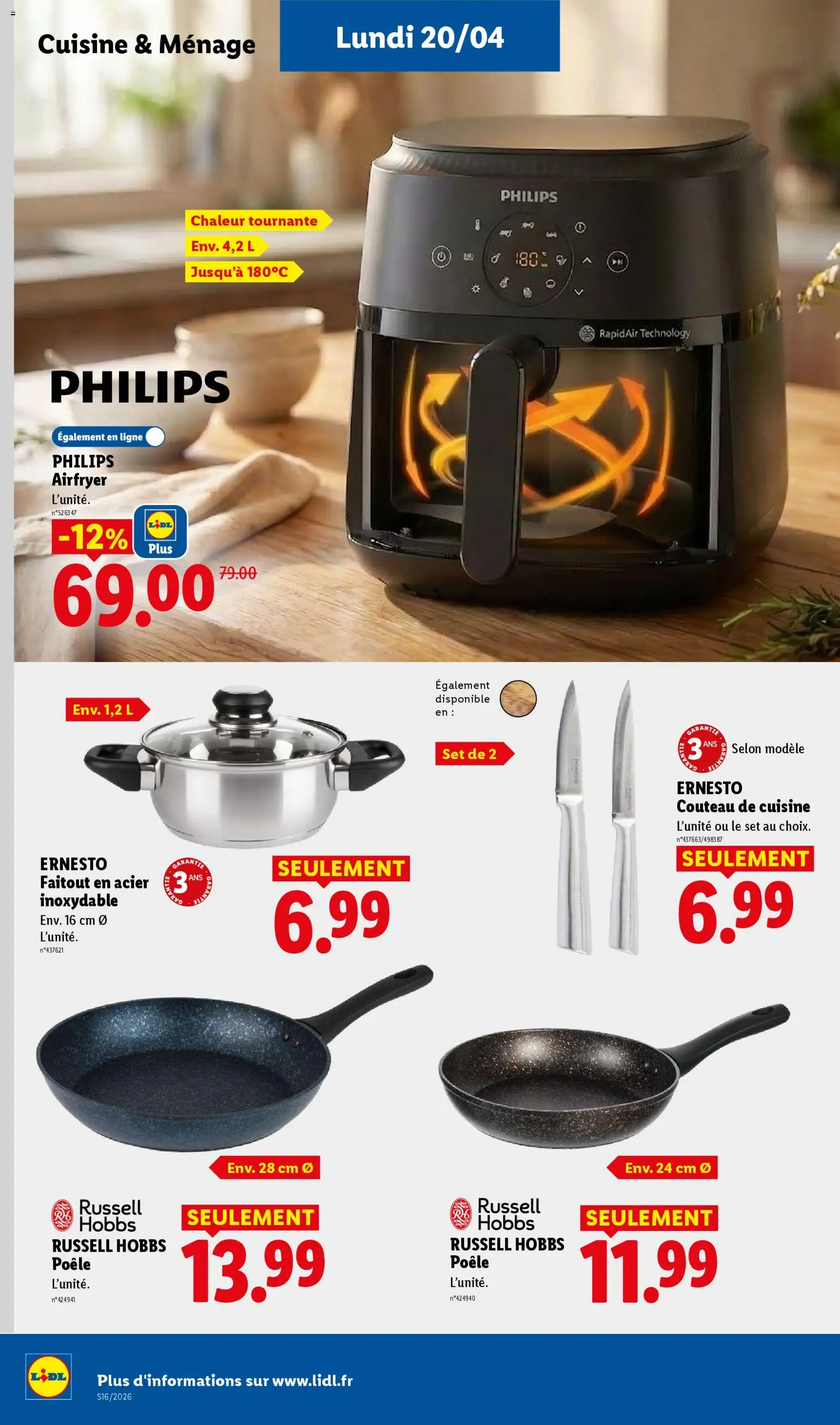 {H1} | Page: 13 | Produits: Poêle, Air fryer