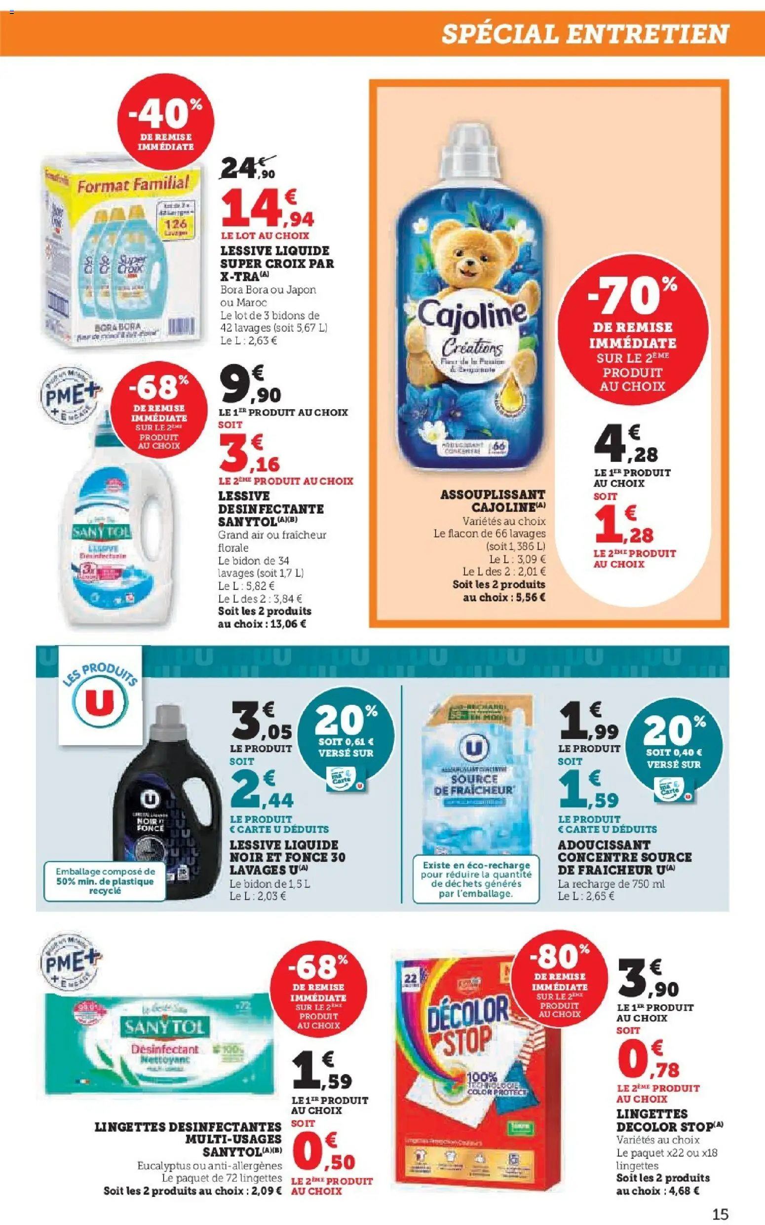 {H1} | Page: 15 | Produits: Lessive liquide Super Croix, Lessive Liquide, Adoucissant, Lessive