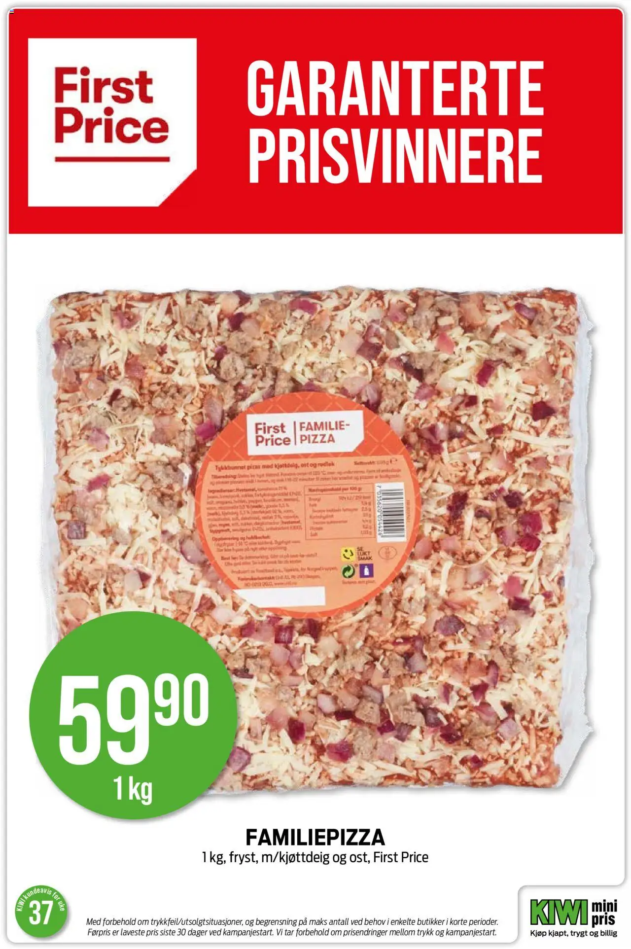  | Side: 25 | Produkter: Ost, Pizza, Kiwi, Сардельки
