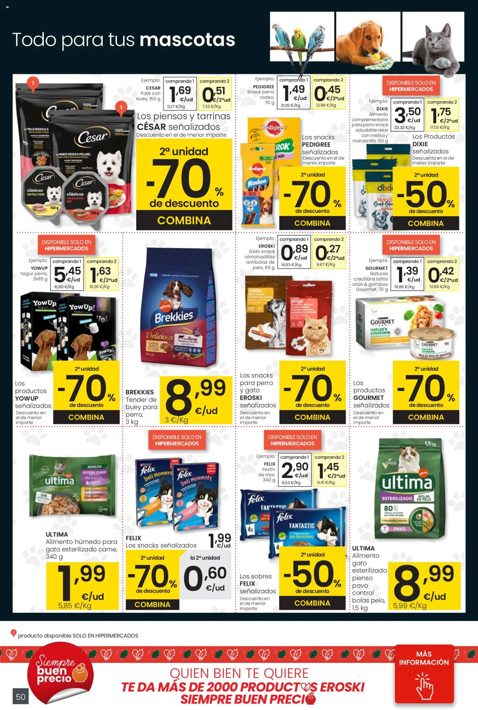 Eroski - Navidad │ válido desde el 18.12.2025 | Página: 50 | Productos: Gelatina, Yogur, Paté, Té