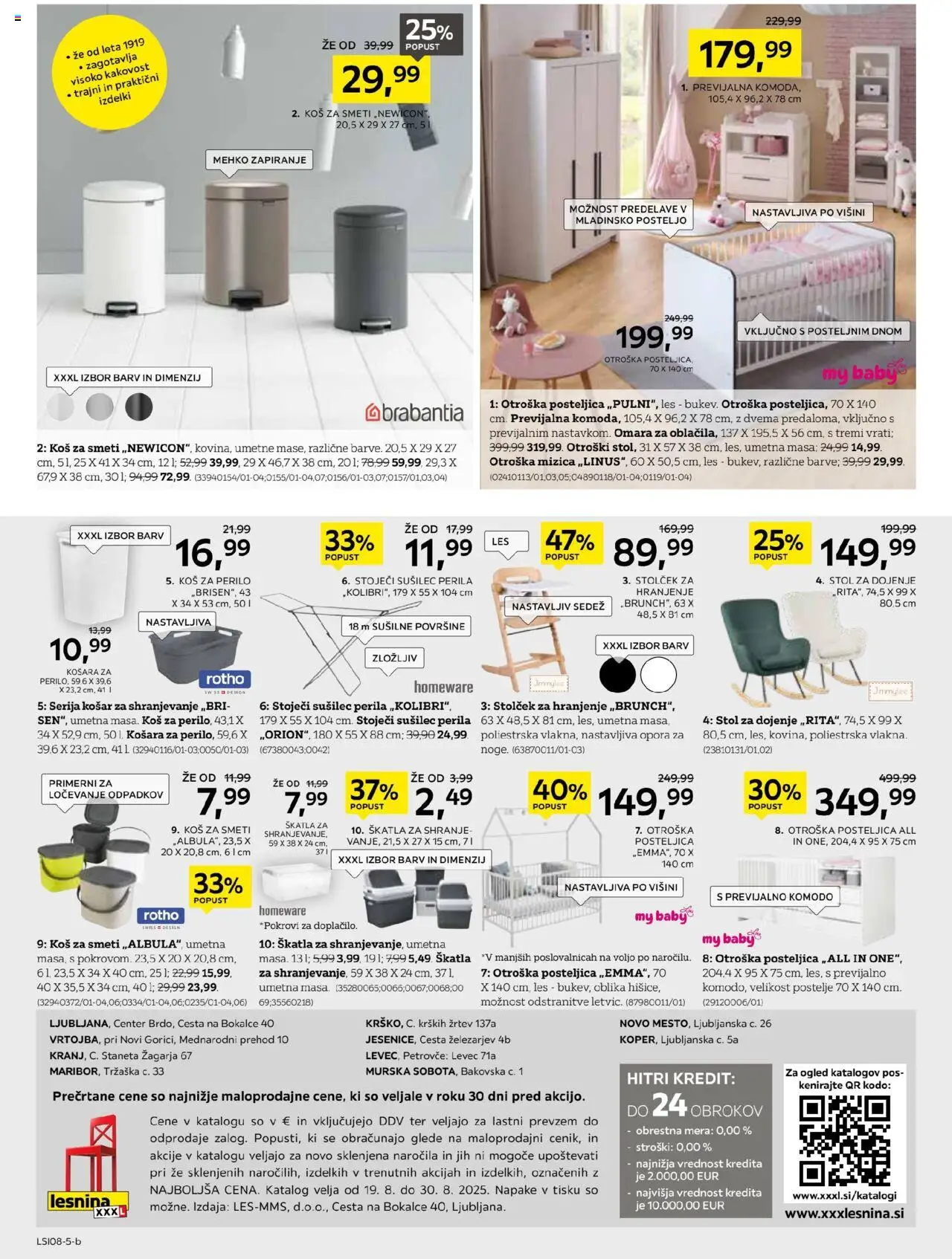 XXXL Lesnina katalog začetek novega poglavja │ velja od 19.08.2025 | Stran: 24 | Izdelki: Mizica, Omara, Stol, Koš za smeti