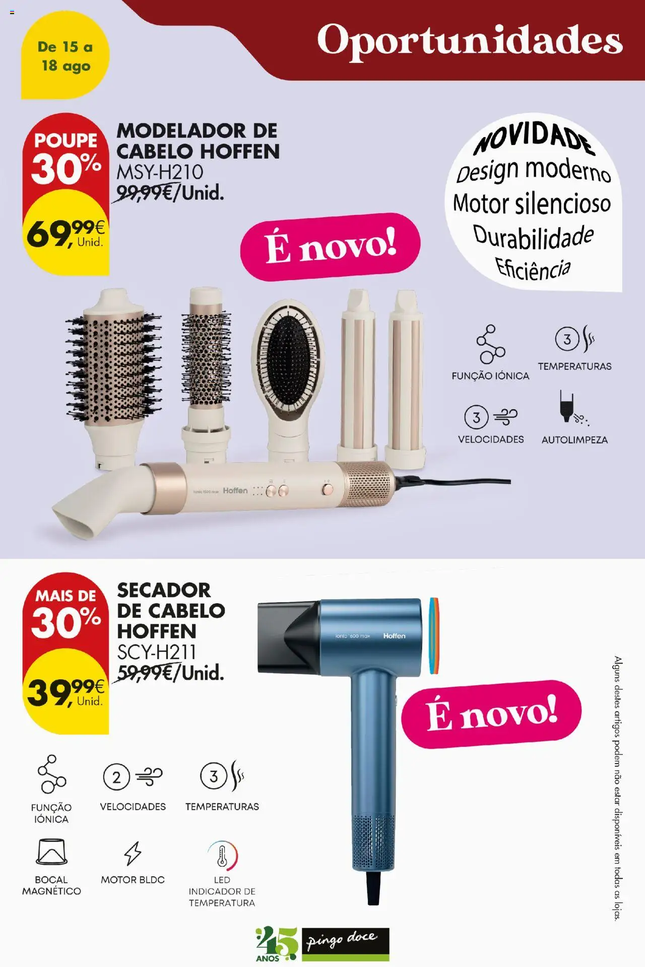 Pingo Doce Poupe este Fim de Semana │ válido de 15.08.2025 | Página: 17 | Produtos: Secador, Secador de cabelo, Modelador de cabelo