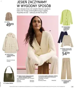 Pogląd oferty "BonPrix Katalog - Sielankowy romantyzm" - ważna od 17.11.2025 | Strona: 27 | Produkty: Bluzka, Spodnie, Czapka, Kardigan