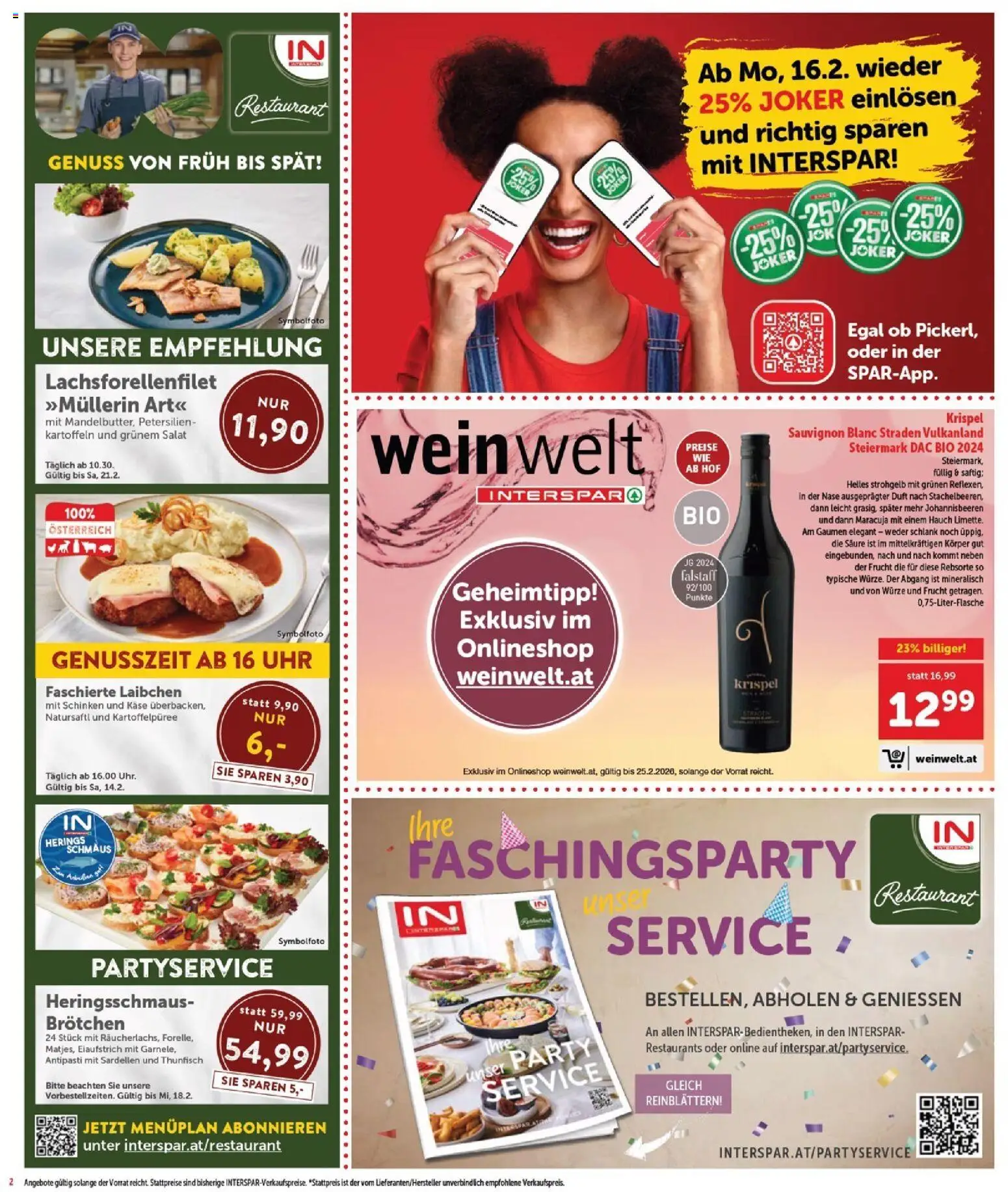 Interspar Flugblatt - Burgenland gültig ab 12.02.2026 | Seite: 2 | Produkte: Salat, Kartoffeln, Duft, Schinken
