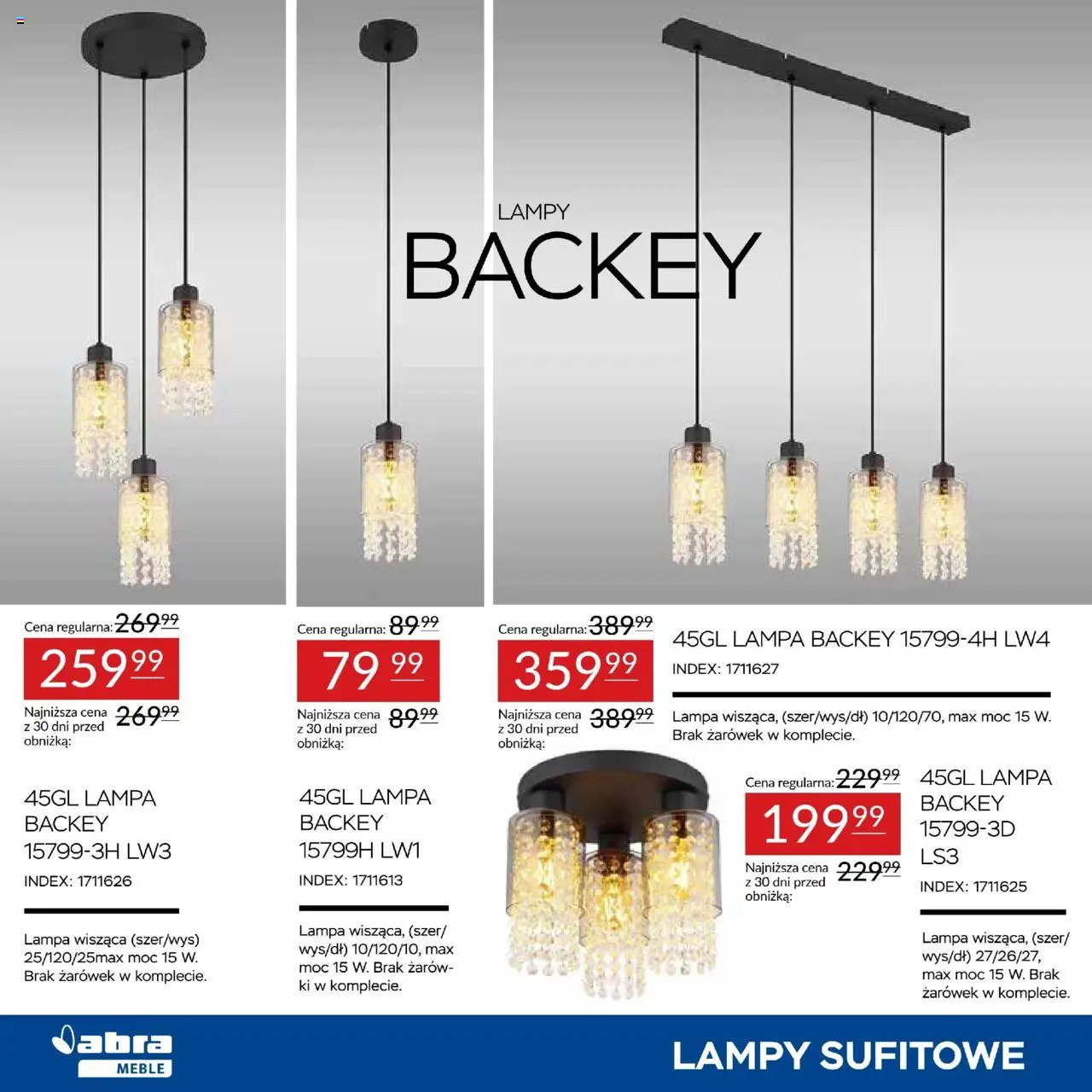 Abra meble Gazetka od 23.09.2025 | Strona: 2 | Produkty: Lampa