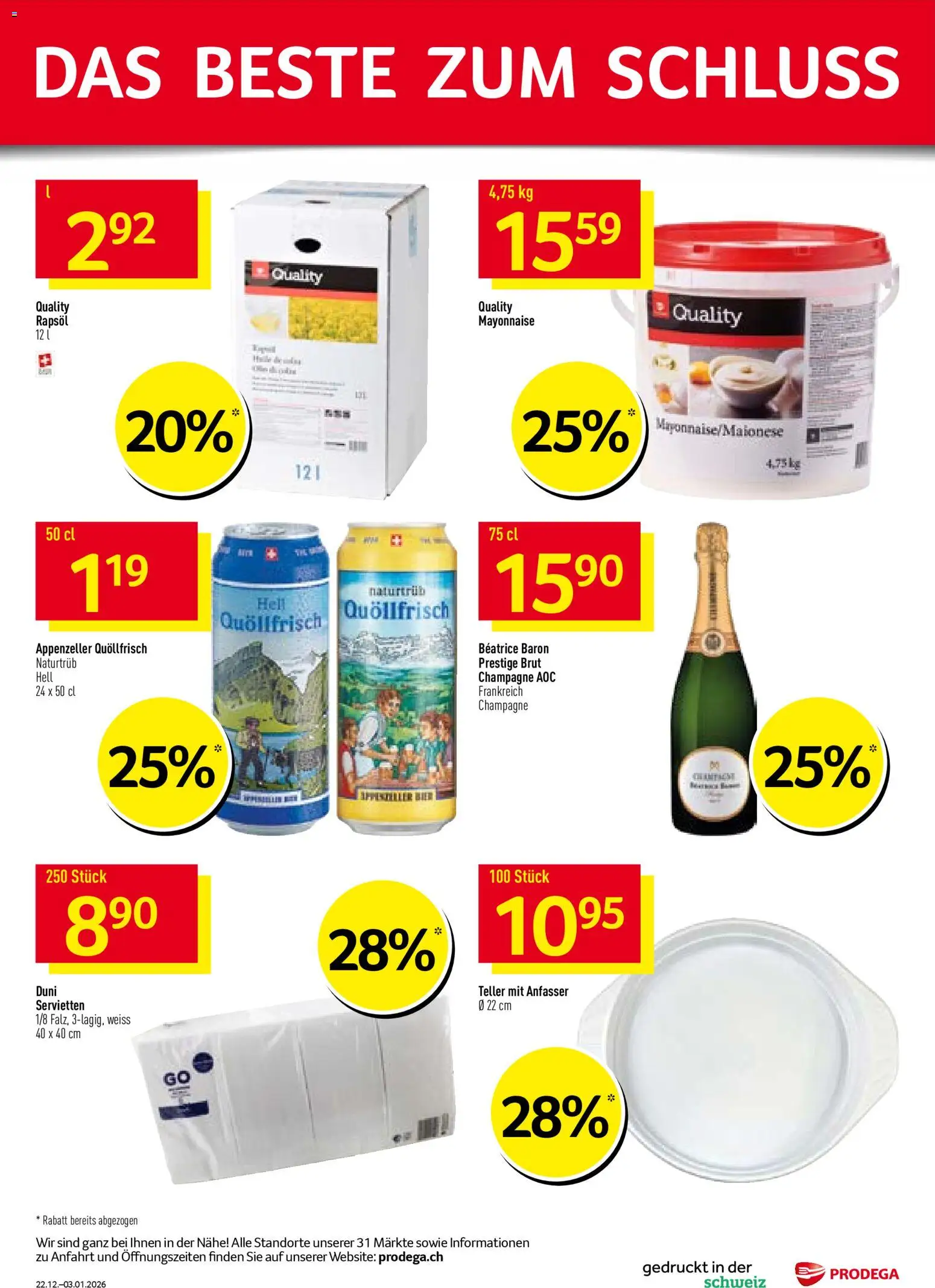 Prodega Aktionen – gültig ab 22.12.2025 | Seite: 36 | Produkte: Rapsöl, Mayonnaise