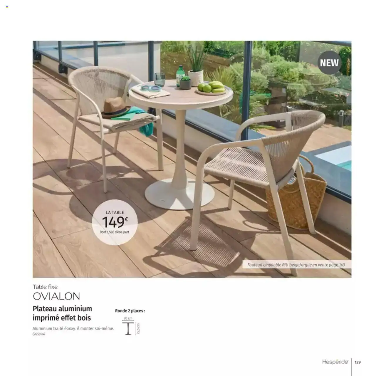  | Page: 129 | Produits: Plateau, Fauteuil, Table