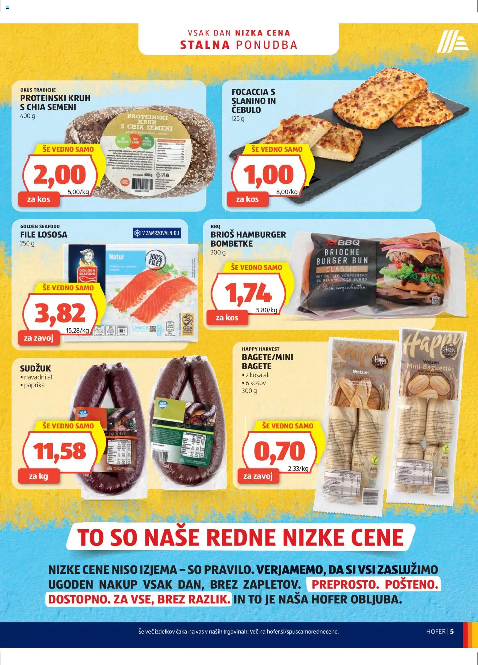 Hofer SI katalog | vrijedi od 22.04.2026 | Stranica: 5 | Proizvodi: Kruh, Paprika, Hamburger