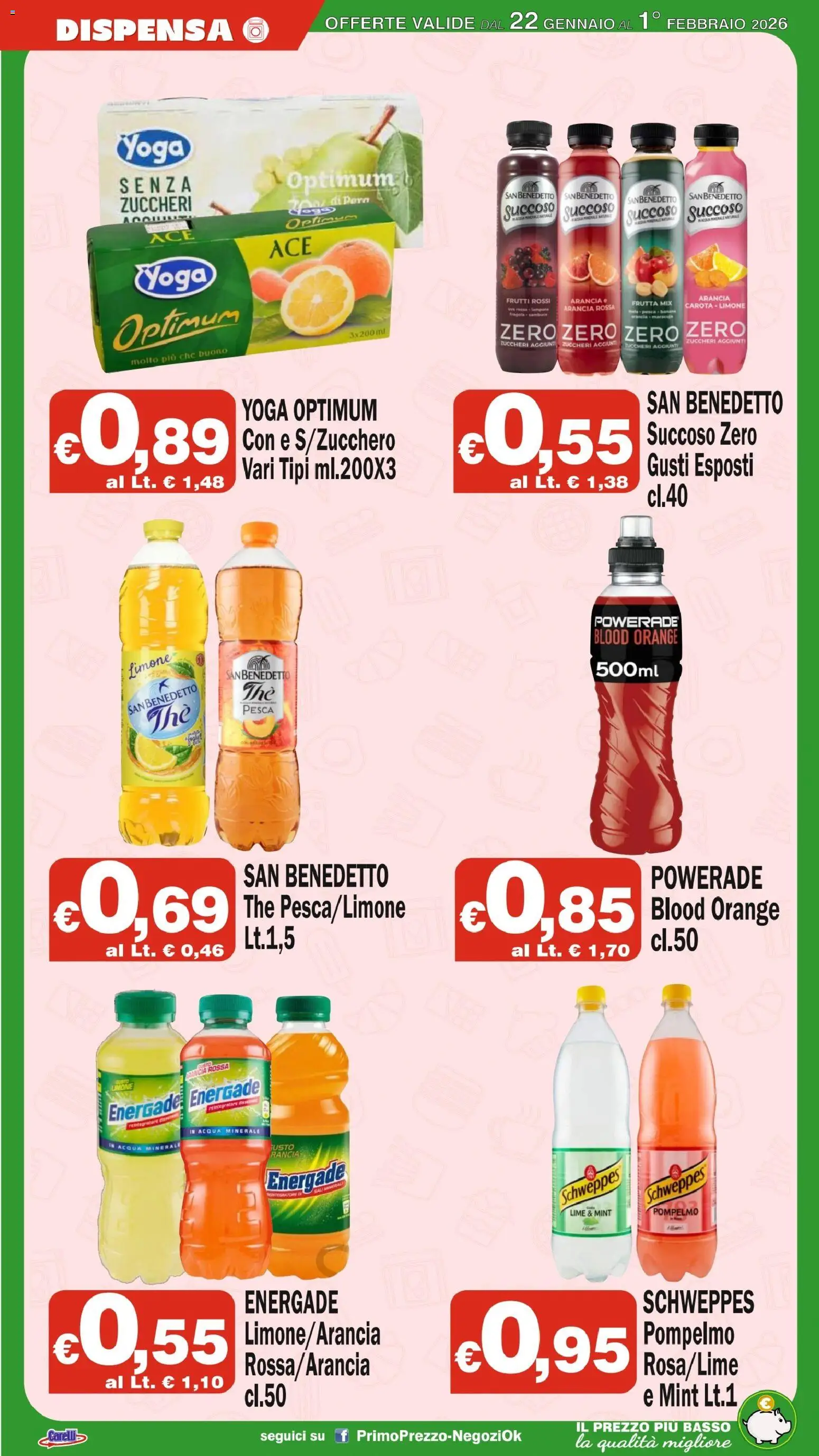 Volantino Primo Prezzo del 22.01.2026 | Pagina: 9 | Prodotti: Carota, Pesca, The, Arancia