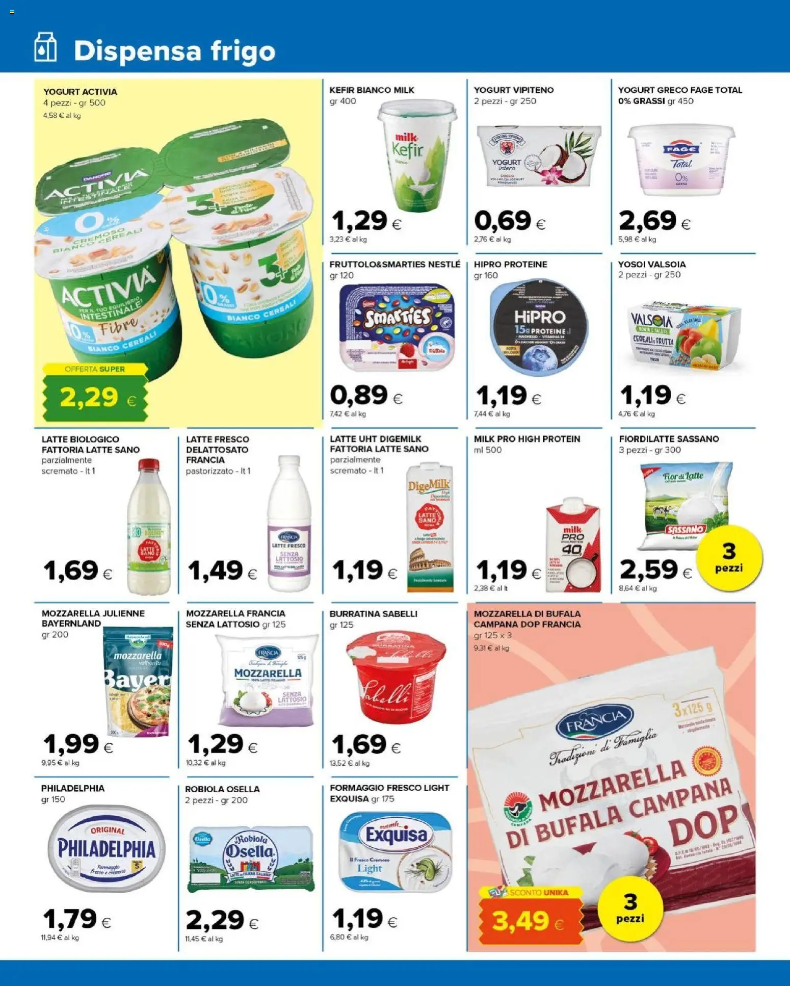 Volantino Tigre del 28.01.2026 | Pagina: 6 | Prodotti: Yogurt greco, Frutta, Mozzarella, Robiola