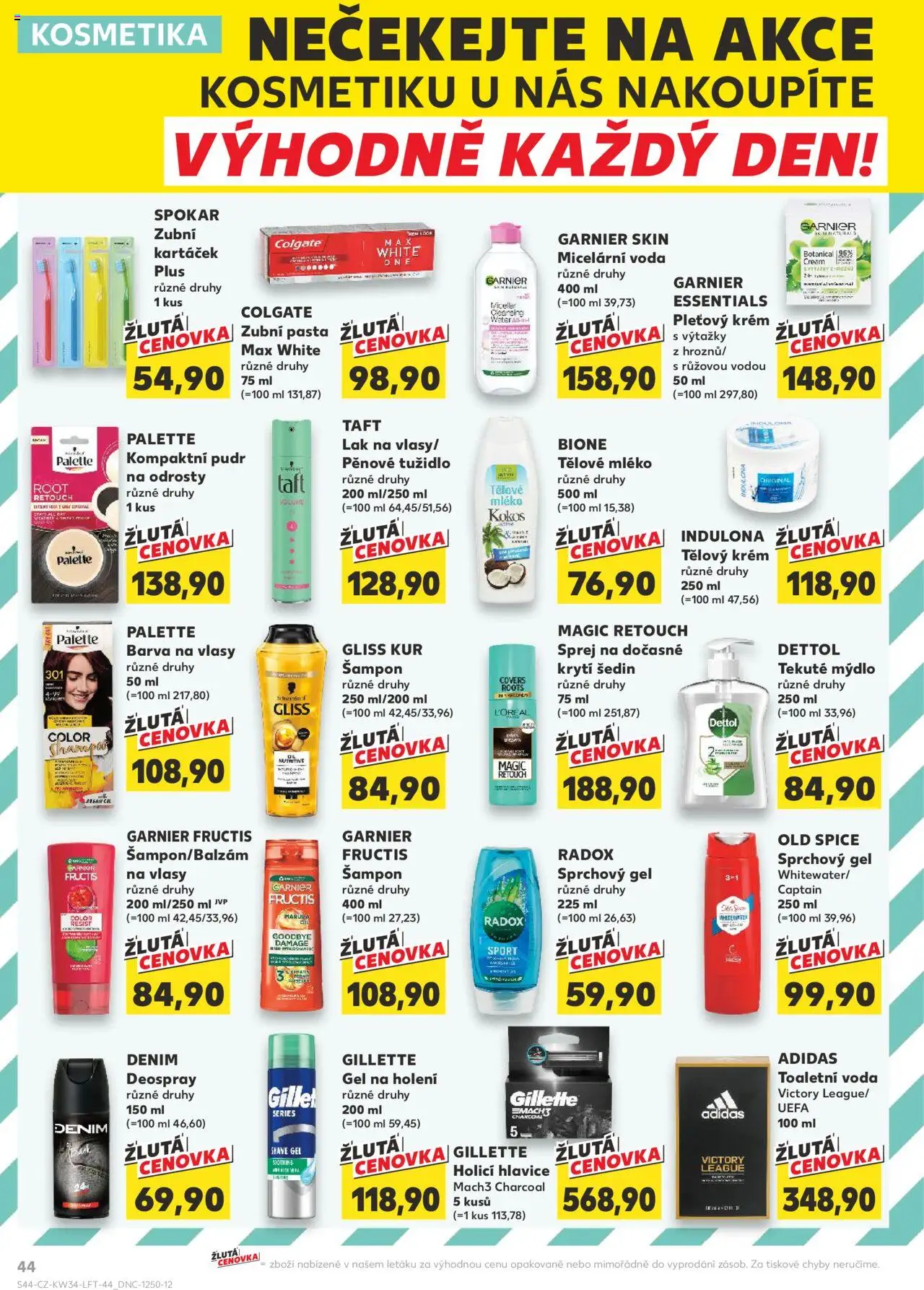 Kaufland leták - Chomutov od 20.08.2025 | Strana: 44 | Produkty: Sprchový gel, Old Spice, Toaletní voda, Šampon