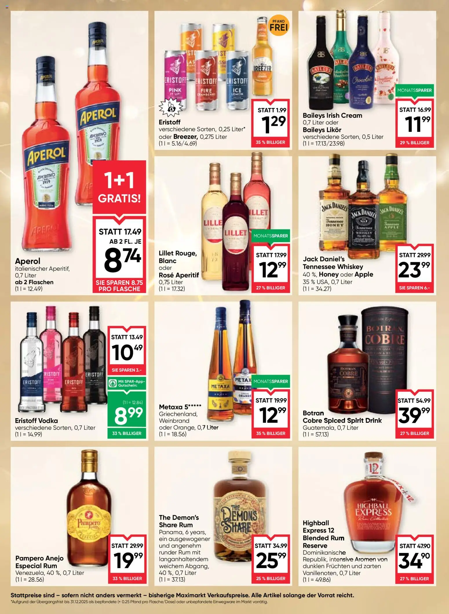 Maximarkt Flugblatt gültig ab 23.12.2025 | Seite: 2 | Produkte: Whiskey, Apple