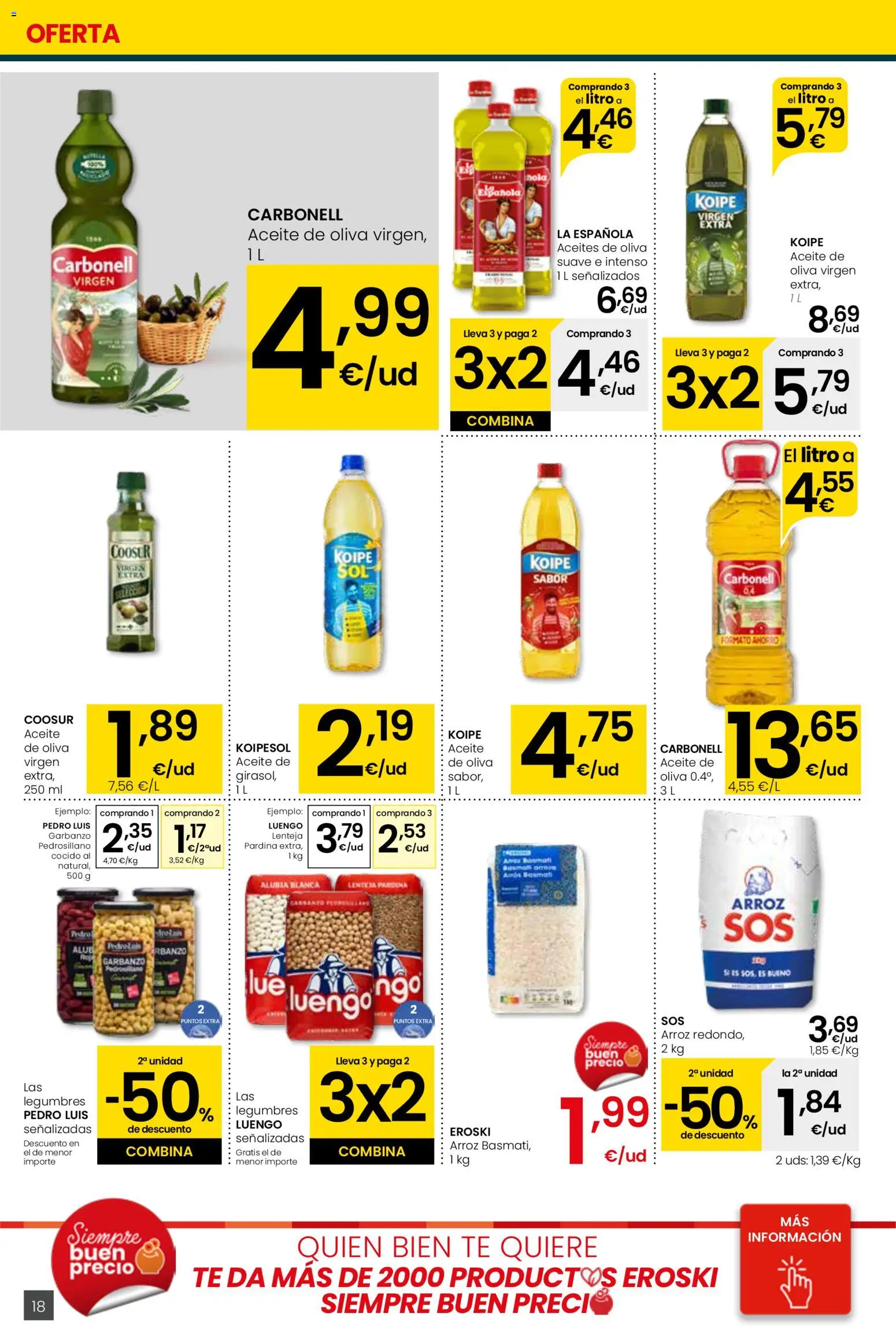 Eroski folleto │ válido desde el 05.01.2026 | Página: 18 | Productos: Aceite, Arroz, Té, Aceite de oliva