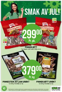 Forhåndsvisning av PINNEKJØTT, 1 kg, kappet, røkt/urøkt, Gilde, pr. pk. gyldig fra 03.11.2025 | Side: 18