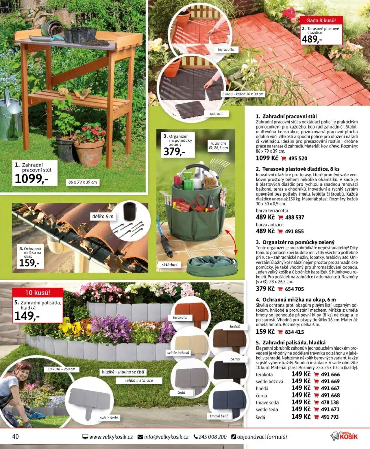 Velký Košík katalog - srpen od 01.08.2025 | Strana: 40 | Produkty: Organizér, Košík, Police, Koš