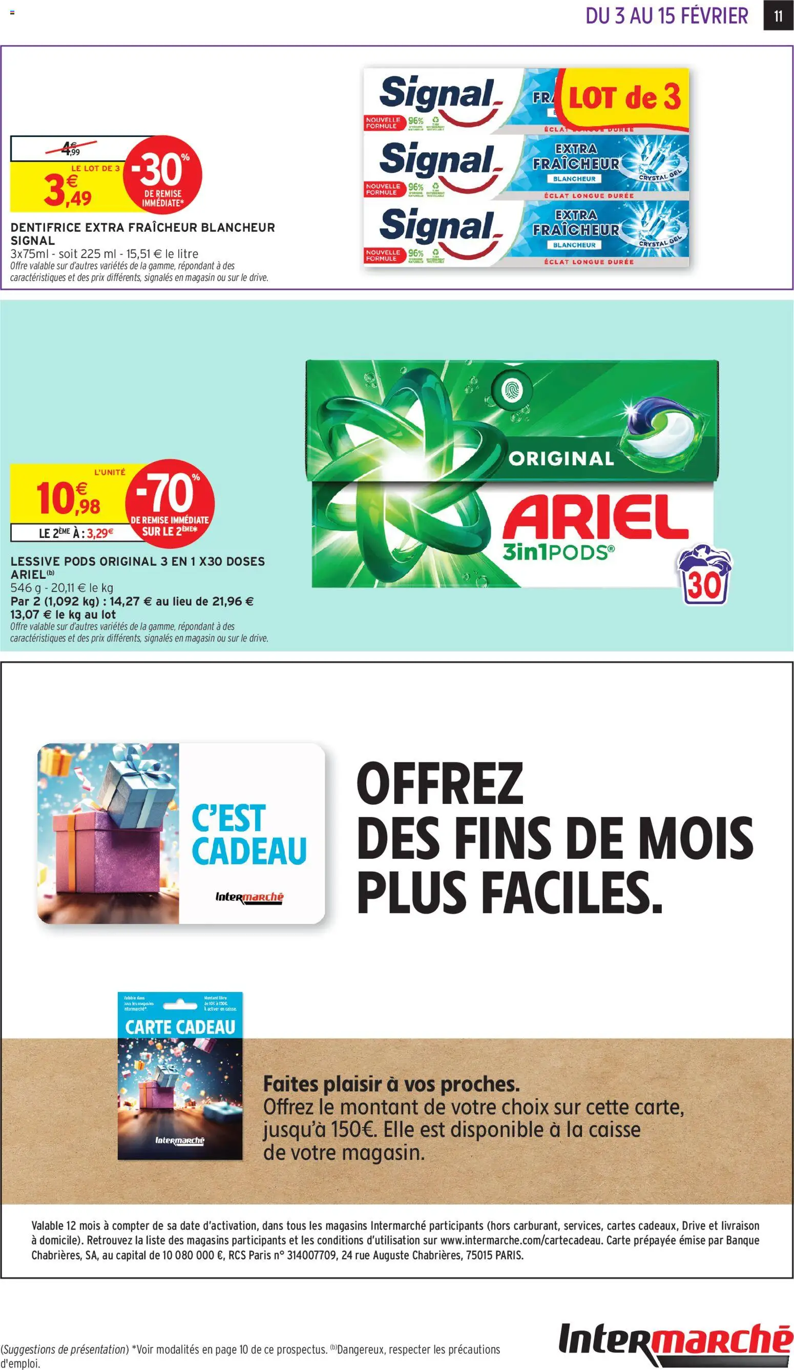 {H1} | Page: 11 | Produits: Ariel, Dentifrice, Détergent, Lessive