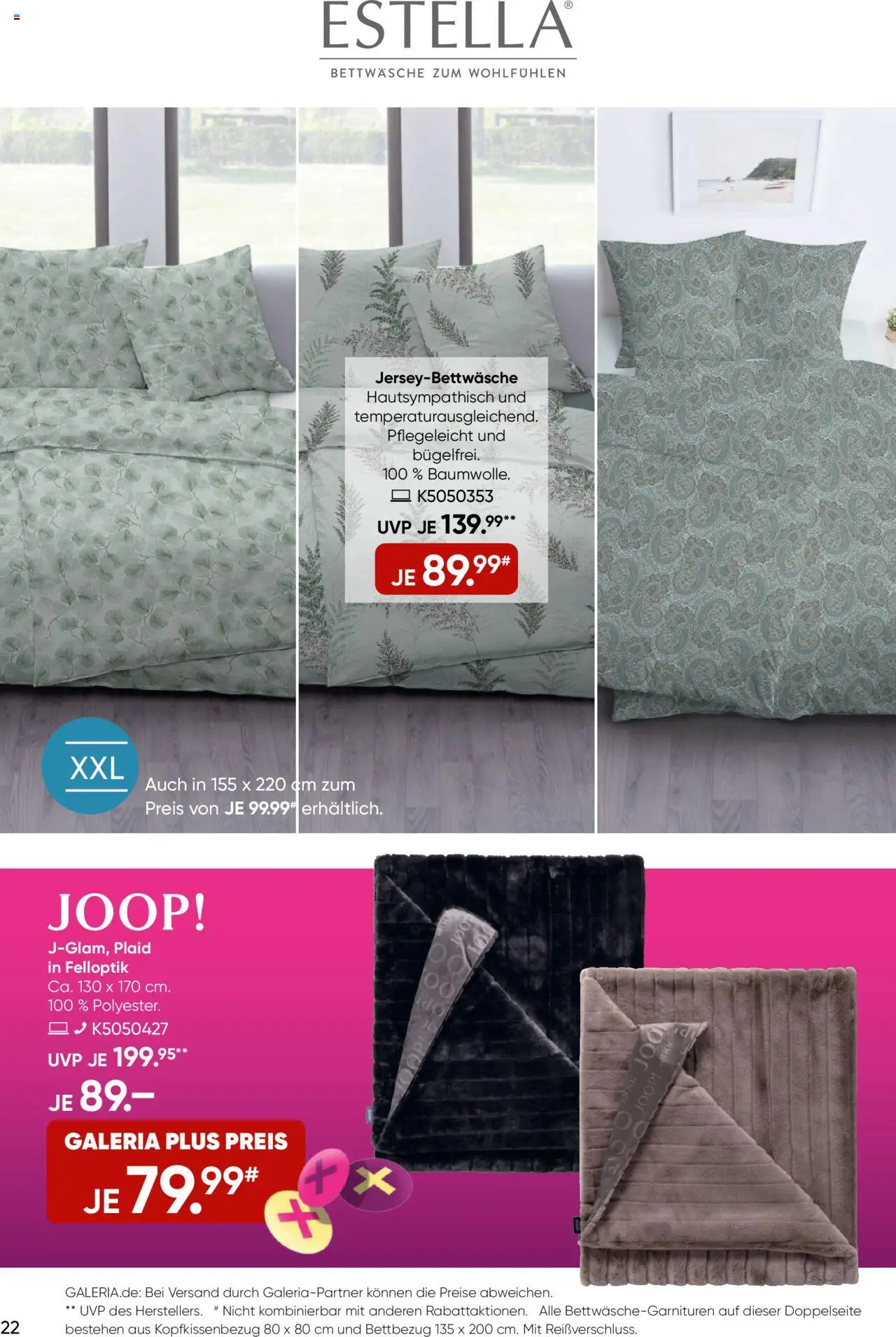 Galeria Karstadt Kaufhof Prospekt 	 – gültig ab 10.09.2025 | Seite: 22 | Produkte: Bettwäsche