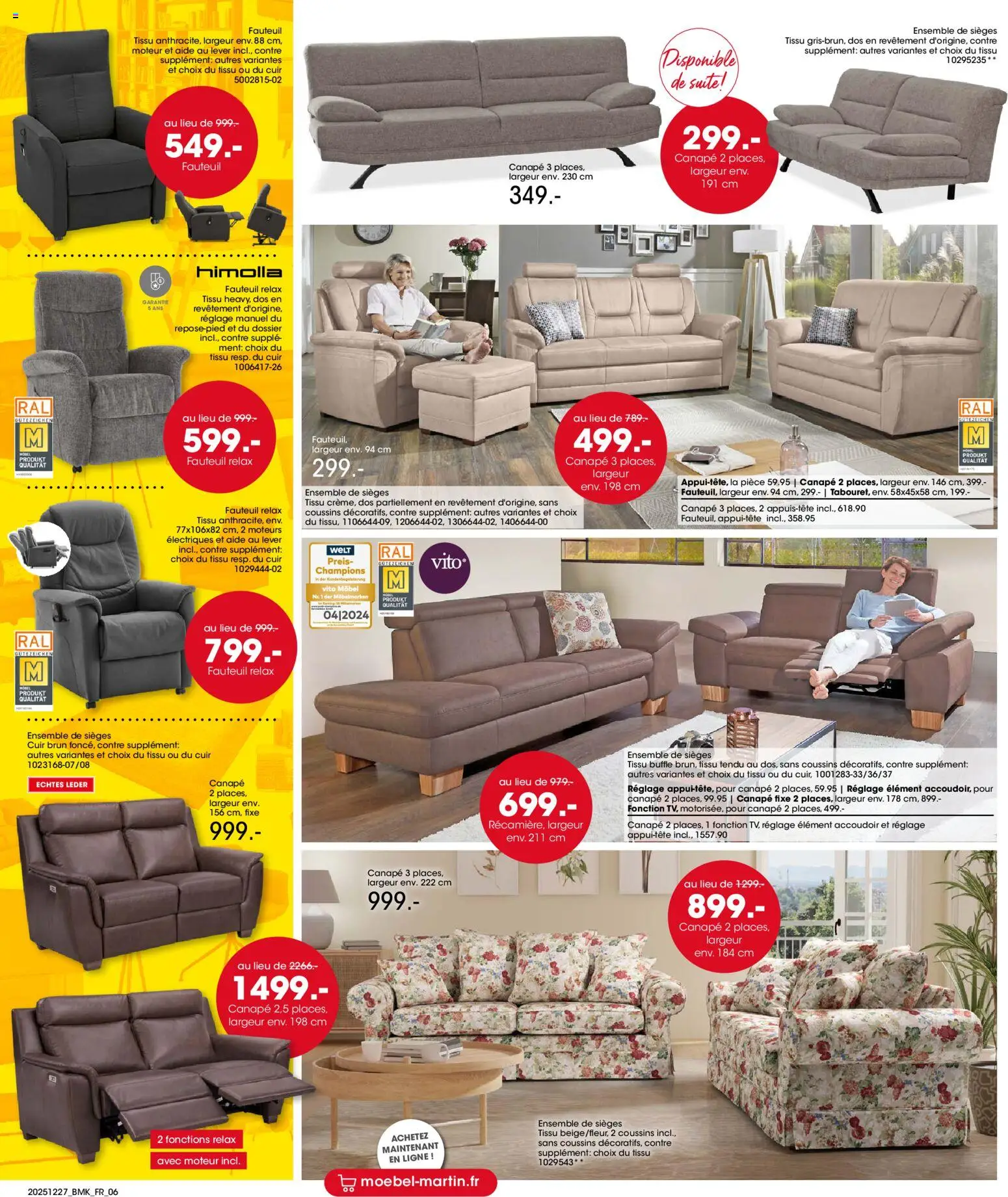 {H1} | Page: 6 | Produits: Canapé, Fauteuil