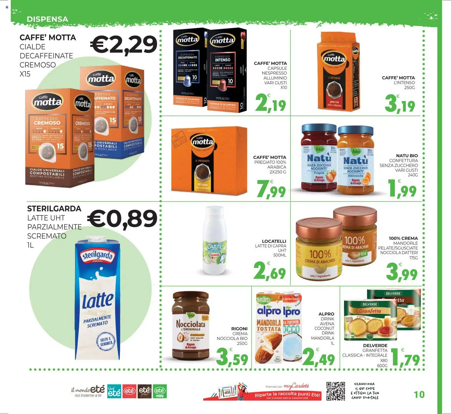 Volantino Eté del 27.12.2025 | Pagina: 10 | Prodotti: Crema, Latte, Arachidi, Albicocche