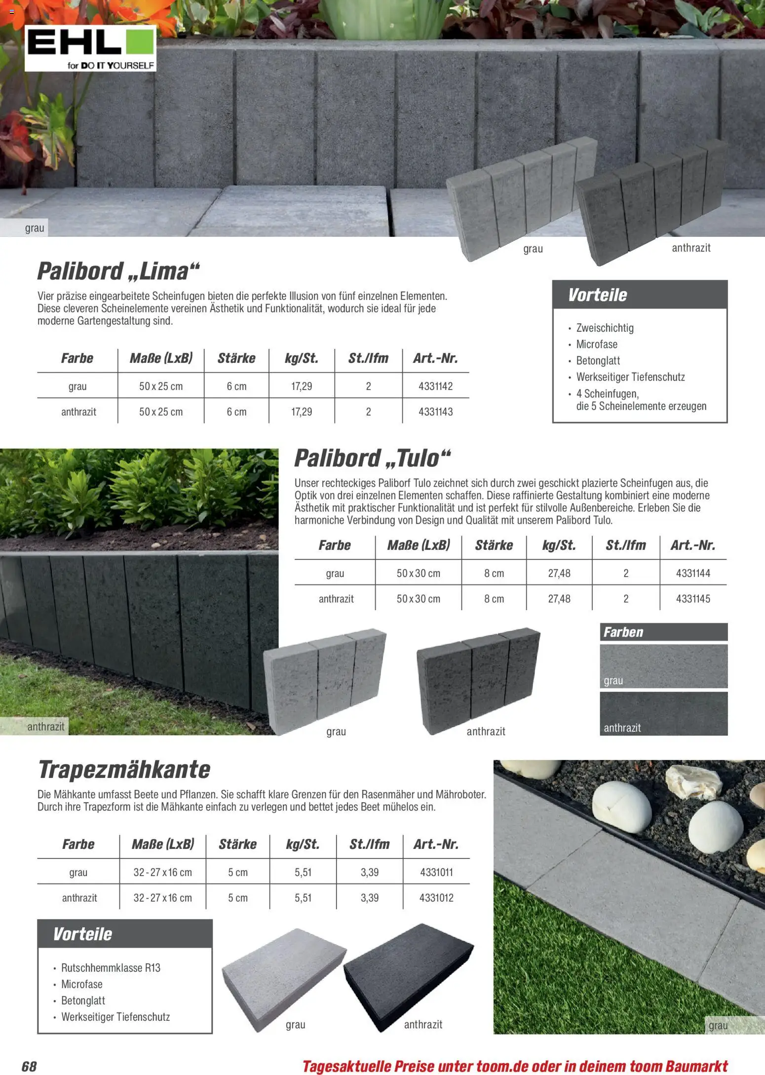 Toom Baumarkt Gartenbaustoffe 2026 – gültig ab 20.02.2026 | Seite: 68 | Produkte: Rasenmäher