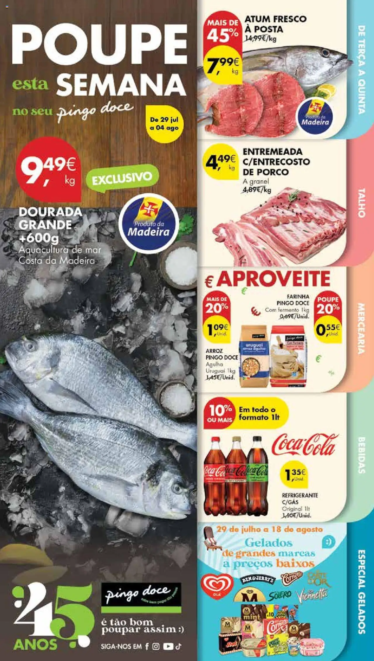Pingo Doce Poupe Esta Semana Madeira │ válido de 29.07.2025 | Página: 1 | Produtos: Refrigerante, Dourada, Atum, Soda