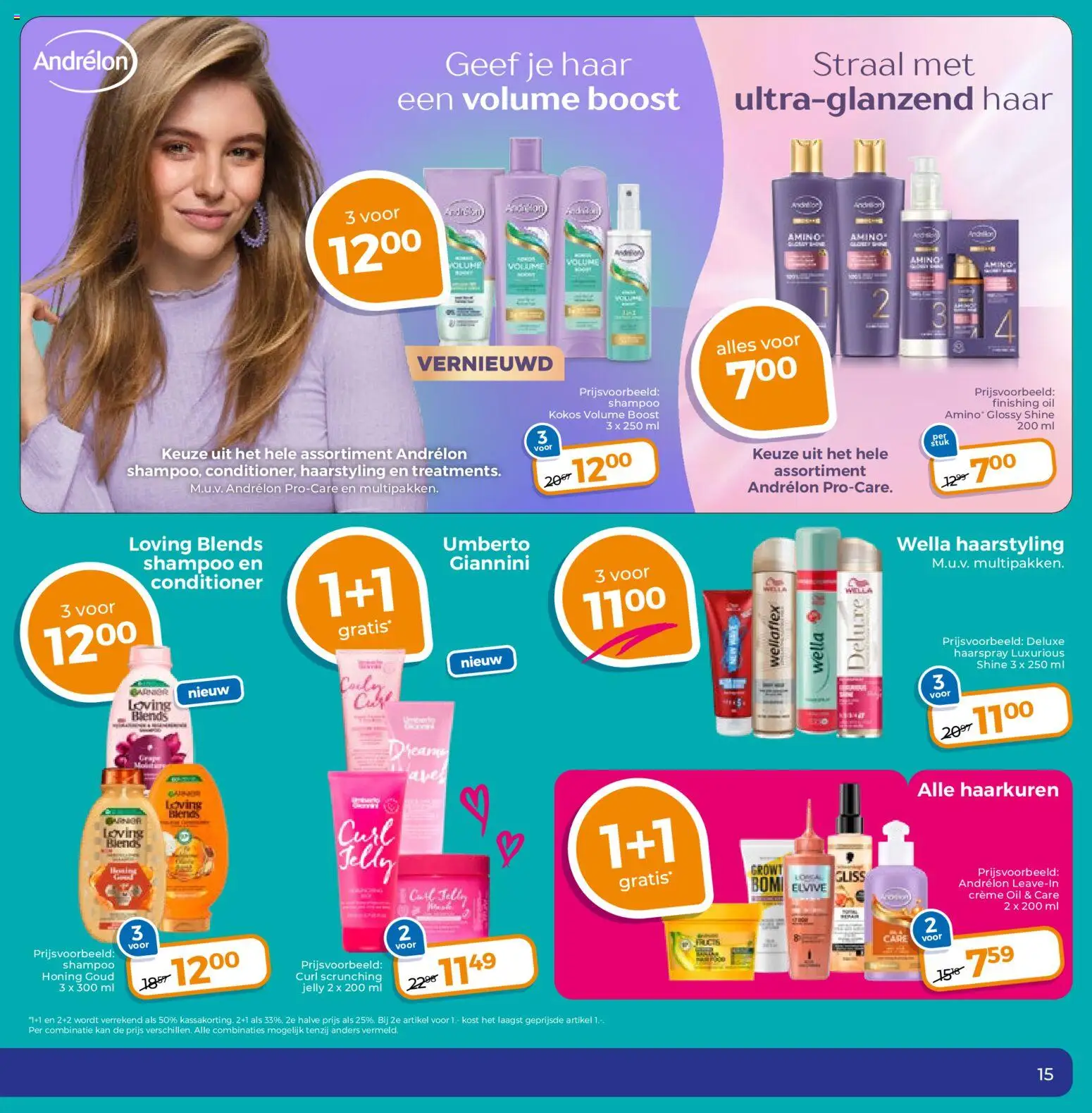 {H1} | Pagina: 15 | Producten: Kan, Shampoo, Conditioner, Haarspray