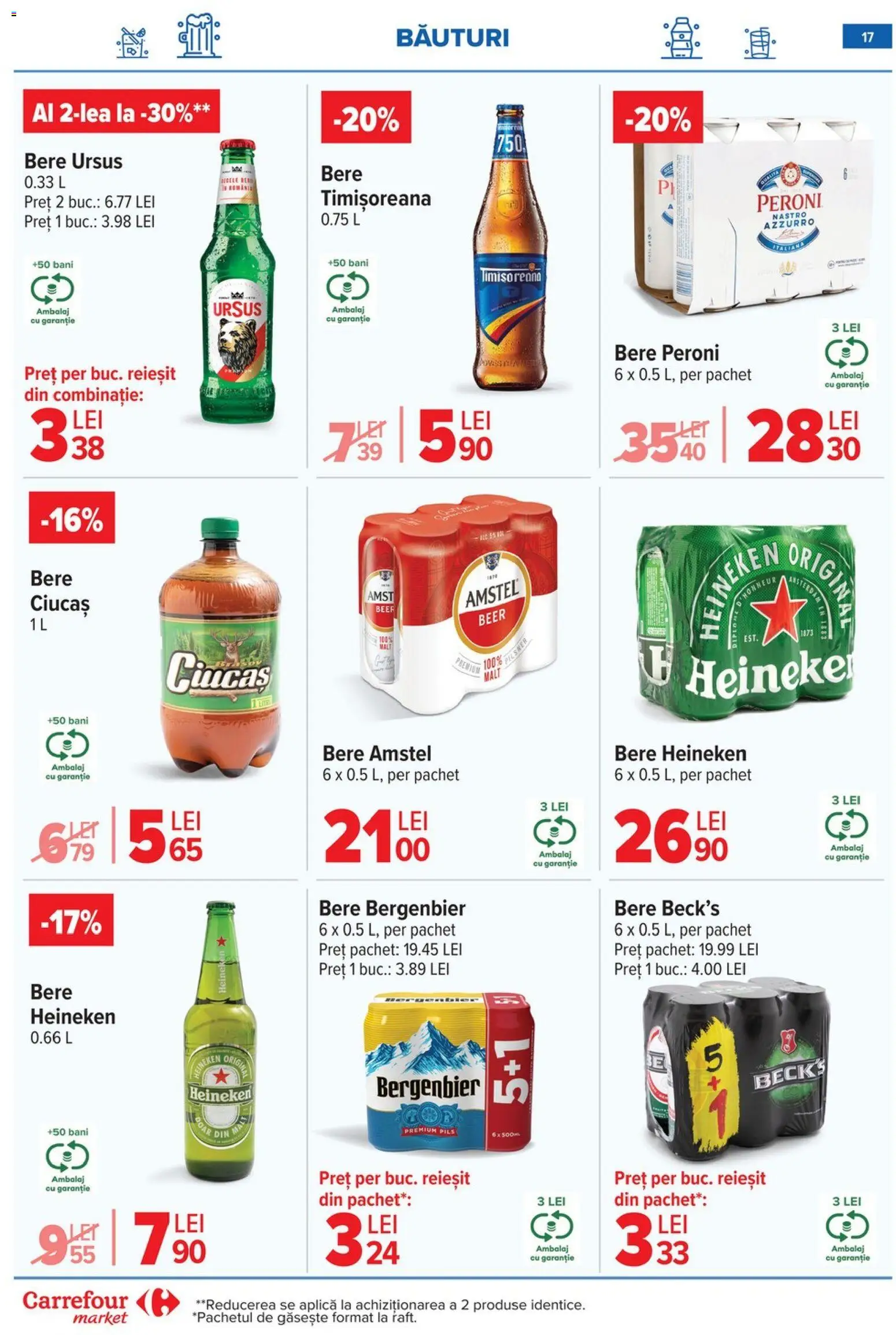 Noul catalog Carrefour – valabil de la 21.01.2026 | Pagină: 17 | Produse: Bere, Plastik Kulübe