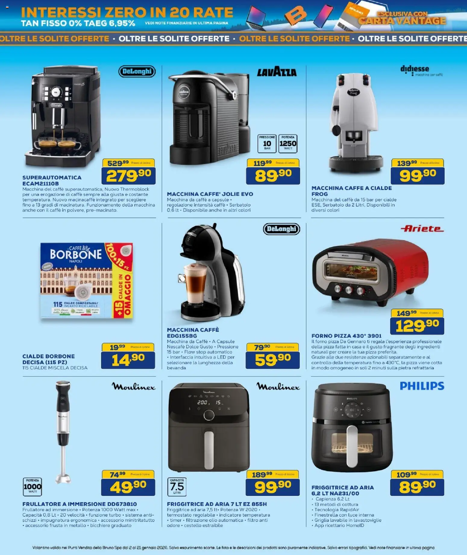 Volantino BRUNO del 02.01.2026 | Pagina: 30 | Prodotti: Caffè, Forno, Cialde borbone, Frullatore ad immersione
