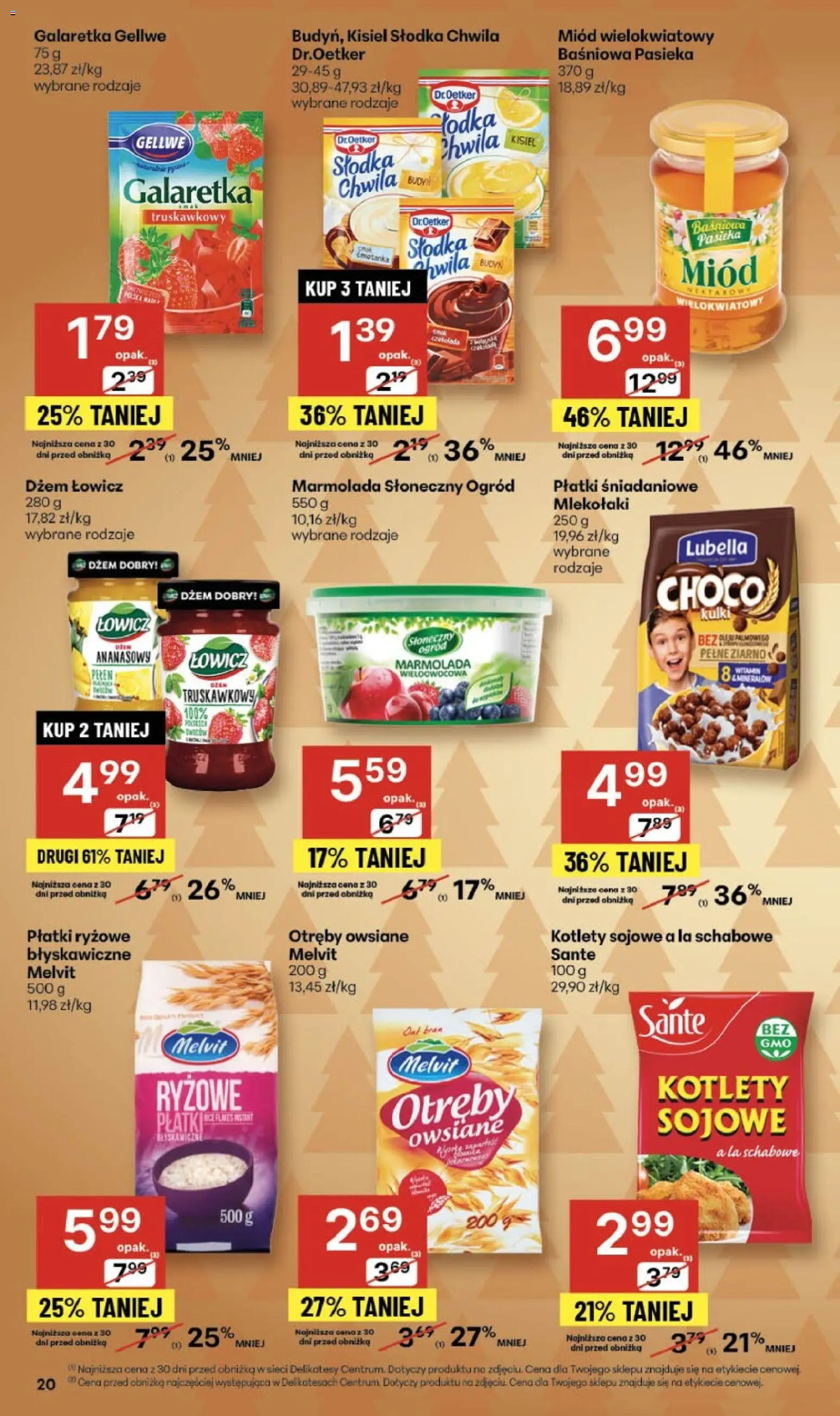 Delikatesy Centrum Black Friday od 27.11.2025 | Strona: 20 | Produkty: Miód, Płatki śniadaniowe, Dżem, Kotlety