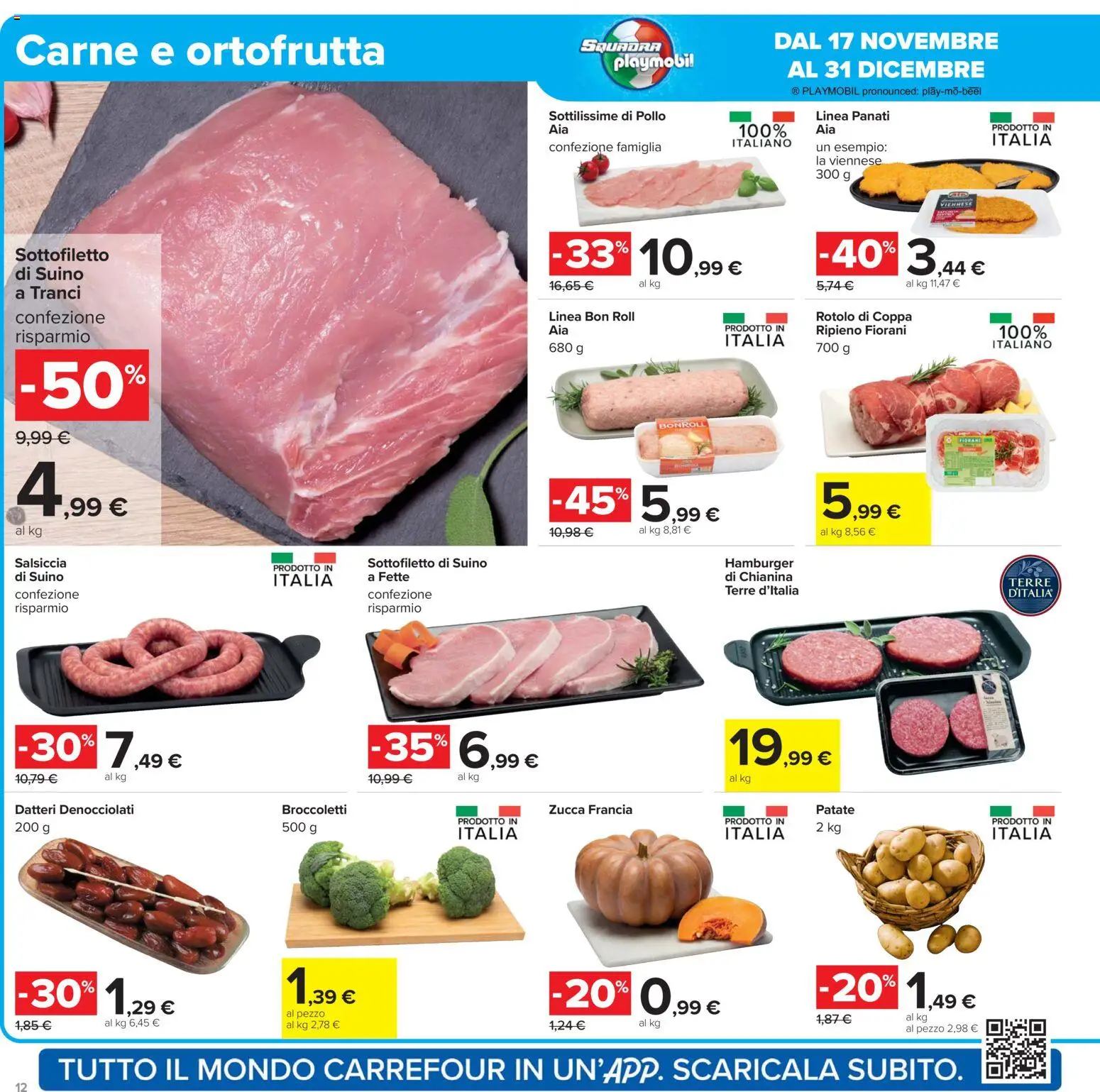 Volantino Carrefour del 17.11.2025 | Pagina: 12 | Prodotti: Pollo, Patate, Suino, Broccoletti