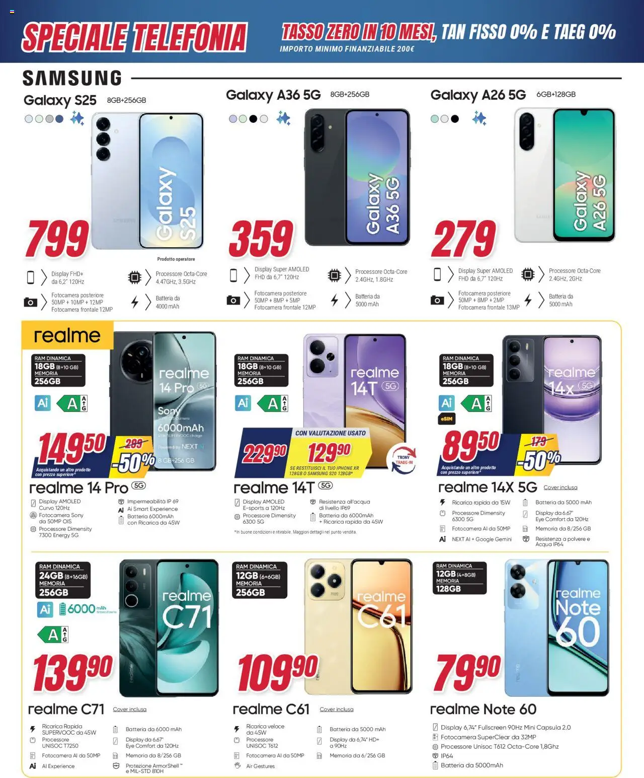 Volantino Trony del 21.08.2025 | Pagina: 18 | Prodotti: Samsung Galaxy, Iphone, Fotocamera, Samsung