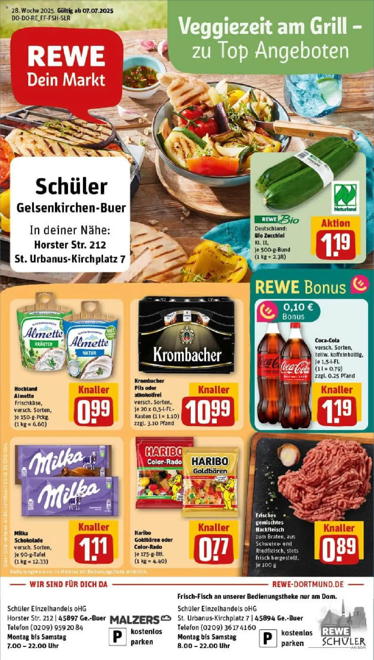 Rewe prospekt Gelsenkirchen	 - gültig ab dem 06.07.2025 | Seite: 1 | Produkte: Top, Milka schokolade, Pils, Krombacher