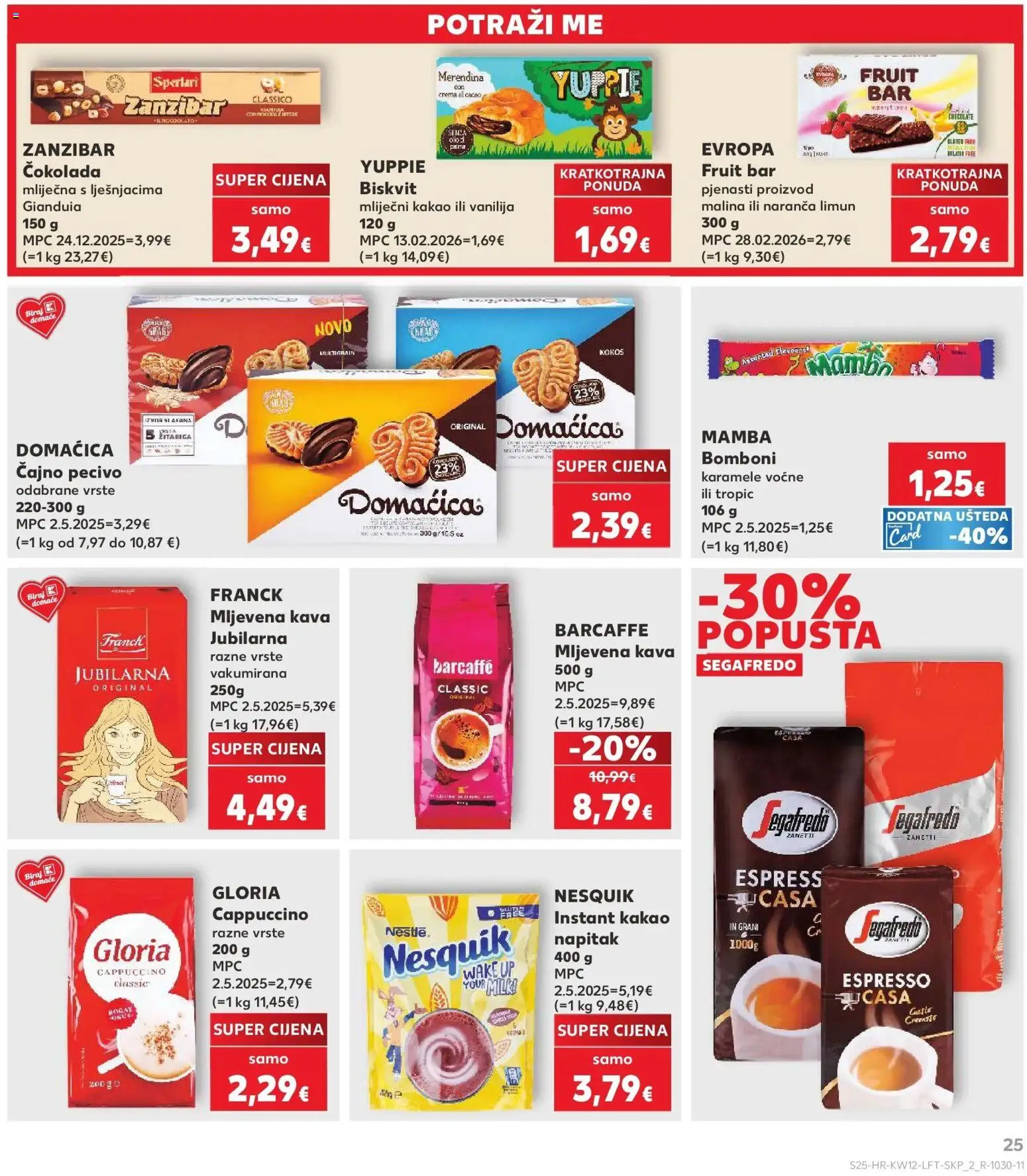Kaufland katalog | vrijedi od 17.03.2026 | Stranica: 25 | Proizvodi: Barcaffe, Nesquik, Limun, Kakao