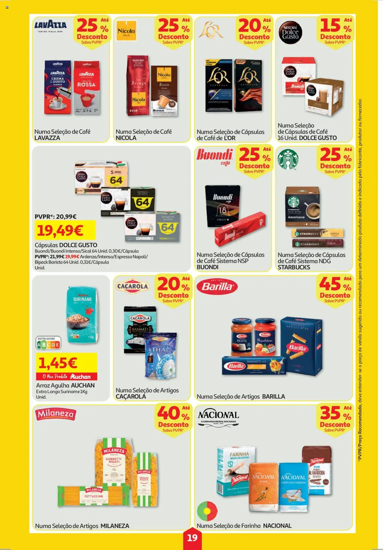 Auchan folheto │ válido de 02.10.2025 | Página: 19 | Produtos: Aveia, Capsulas dolce gusto, Arroz, Dolce gusto