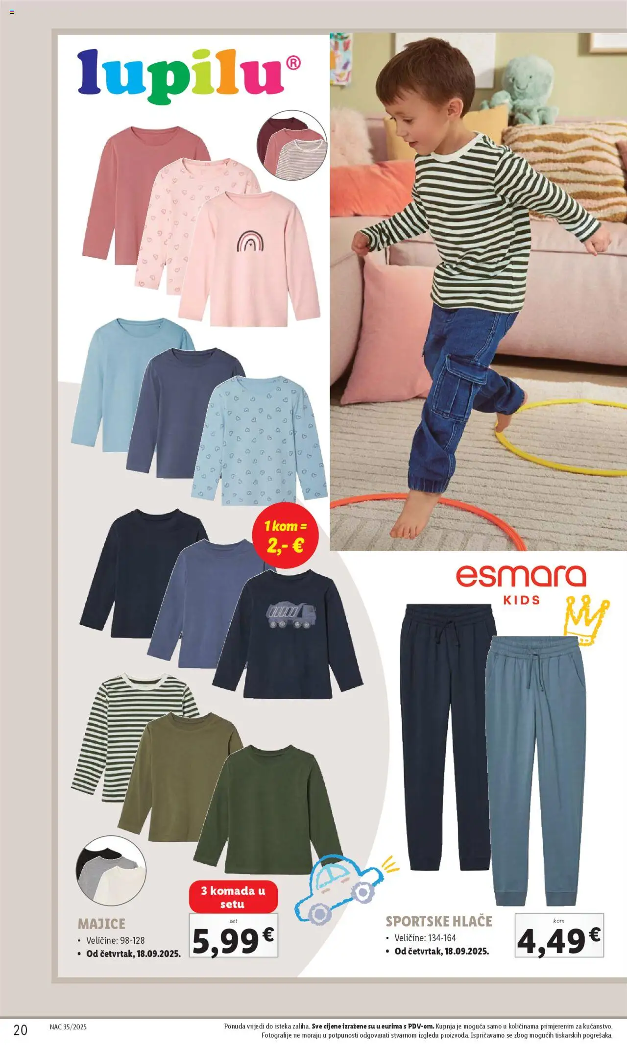 Lidl katalog | vrijedi od 01.08.2025 | Stranica: 20 | Proizvodi: Hlače
