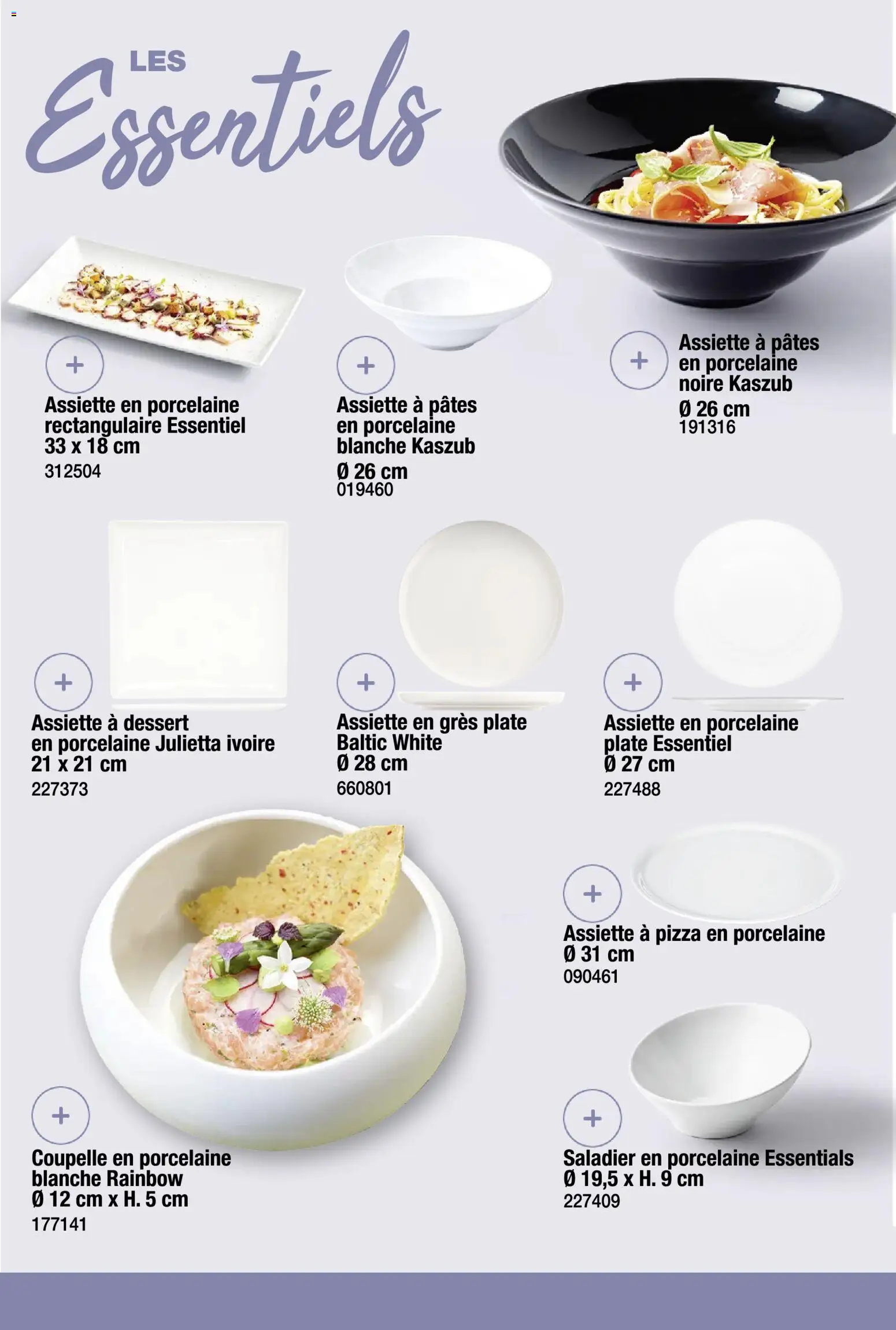 {H1} | Page: 12 | Produits: Porcelaine, Pizza, Pâtes