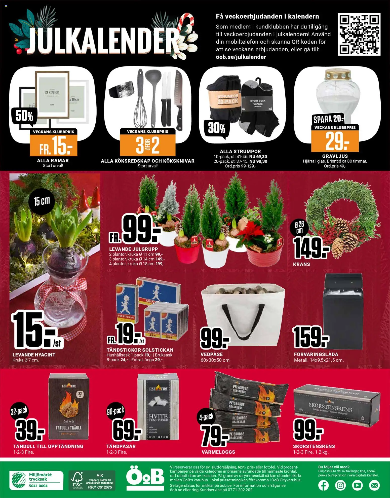 ÖoB reklamblad aktuell från 15.12.2025 | Sida: 16 | Produkter: Kruka, Ring, Strumpor, Papper