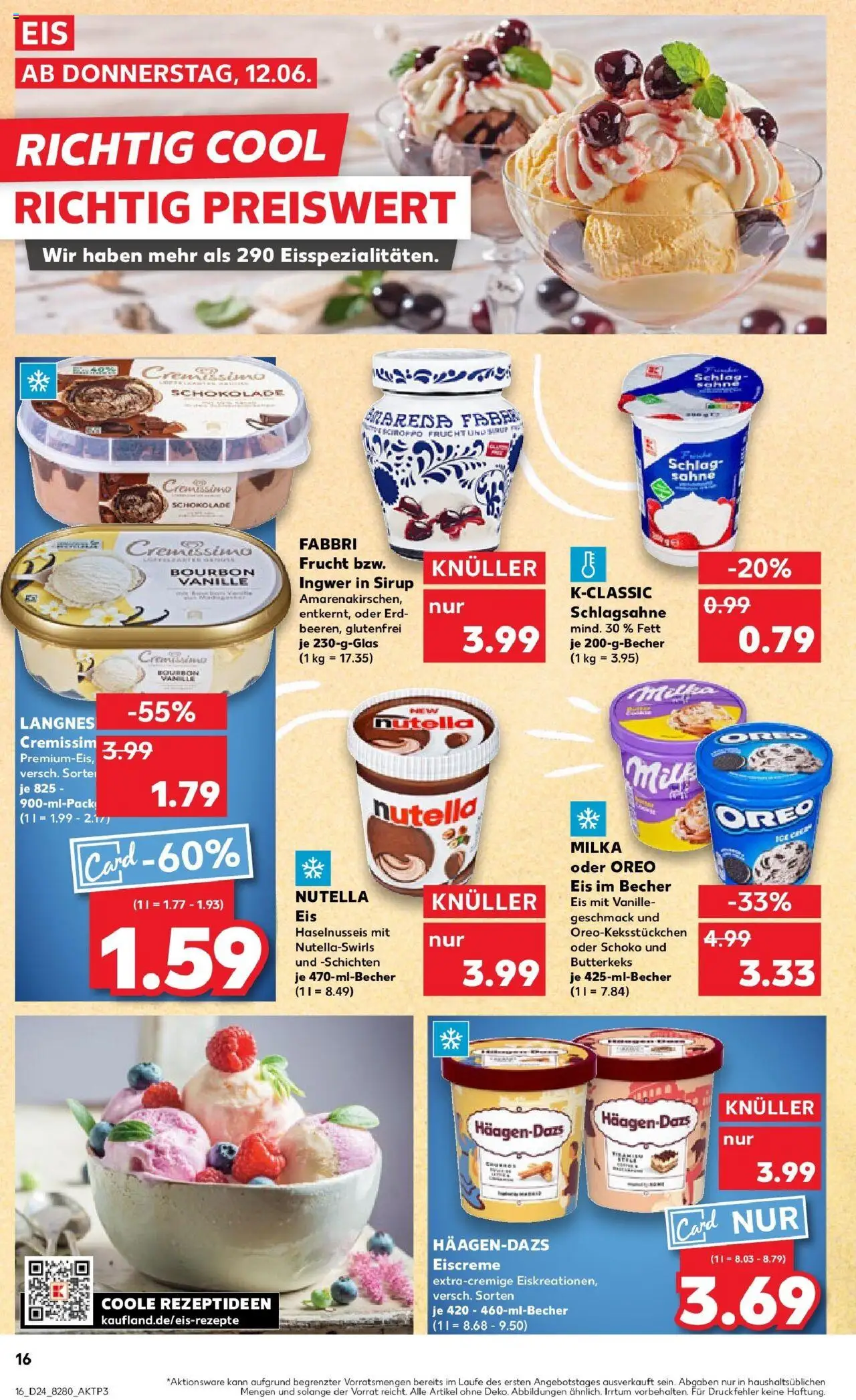 Kaufland prospekt Stadthagen	 - gültig ab dem 16.06.2025 | Seite: 31 | Produkte: Schlagsahne, Eiscreme, Nutella, Sahne