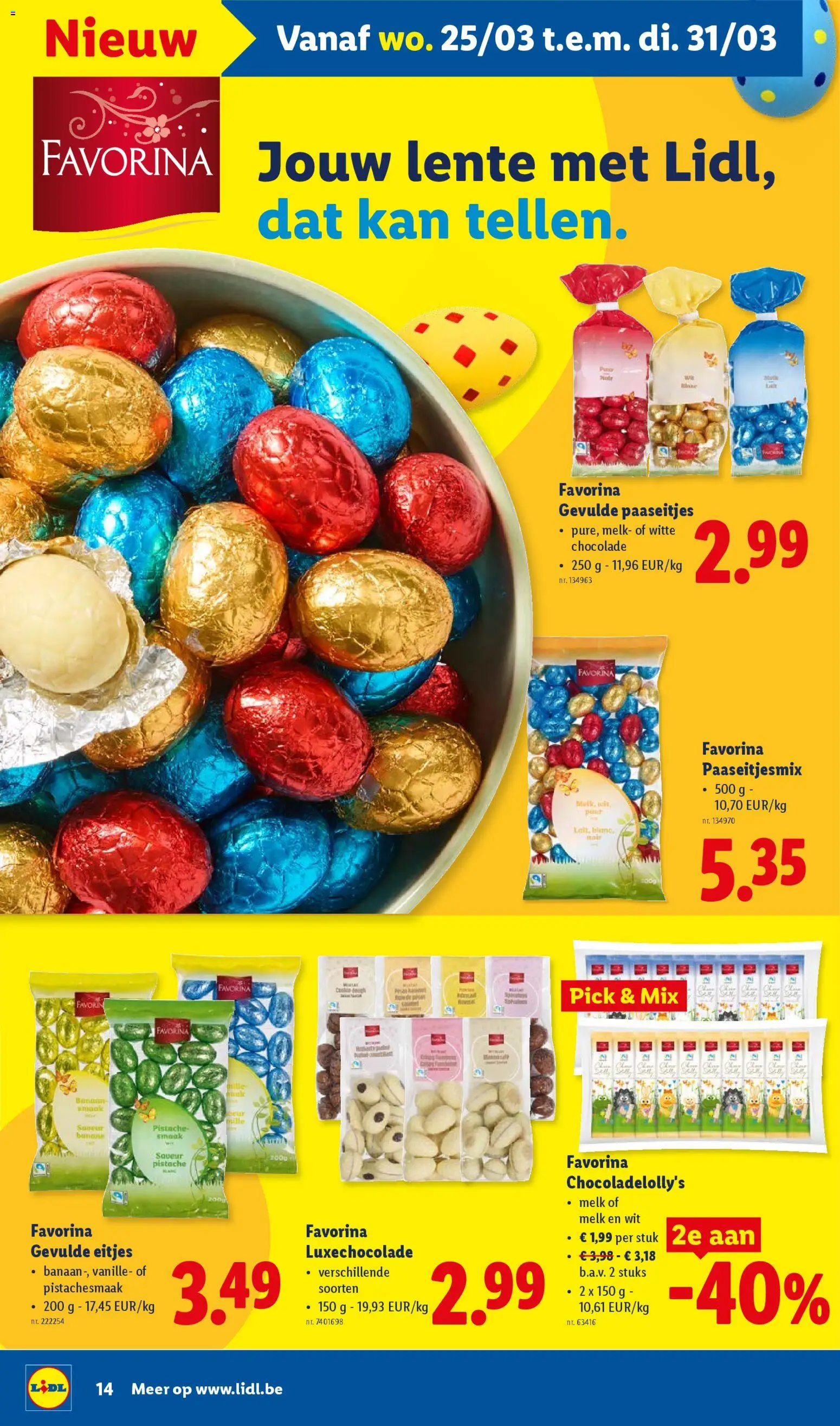 {H1} | Pagina: 14 | Producten: Melk, Kan, Chocolade