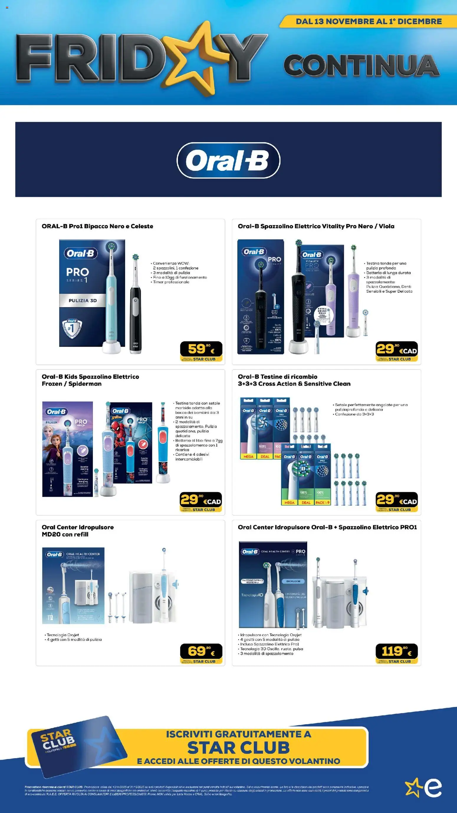 Volantino Euronics del 13.11.2025 | Pagina: 62 | Prodotti: Spazzolino, Lima, Spazzolino elettrico, Batteria