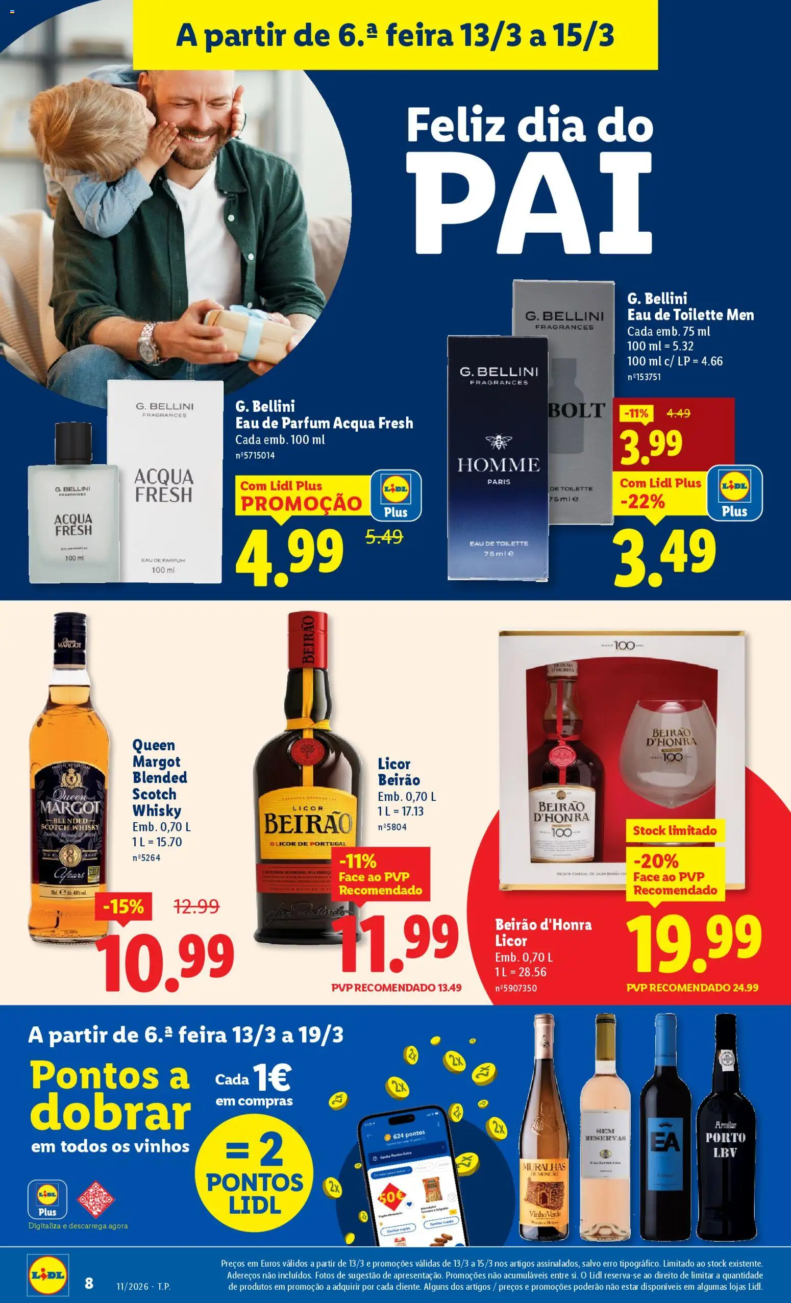 Lidl Novidades │ válido de 09.03.2026 | Página: 8 | Produtos: Whisky, Eau de toilette, Licor, Vinho