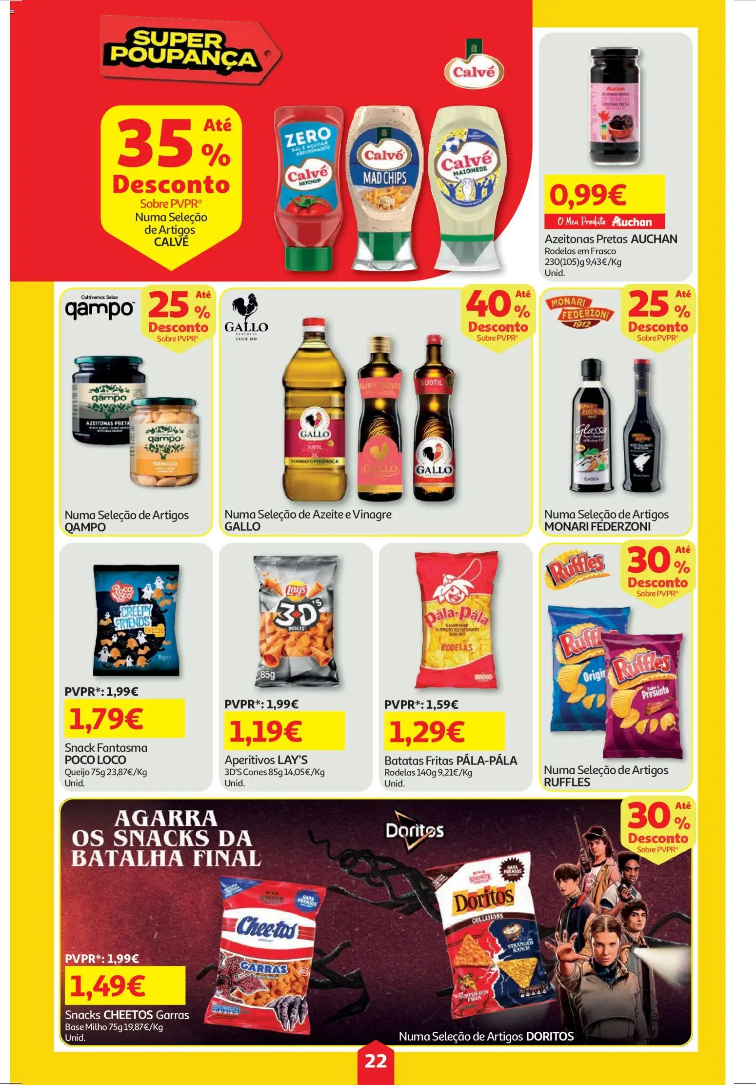 Auchan folheto │ válido de 23.10.2025 | Página: 22 | Produtos: Vinagre, Queijo, Presunto, Maionese