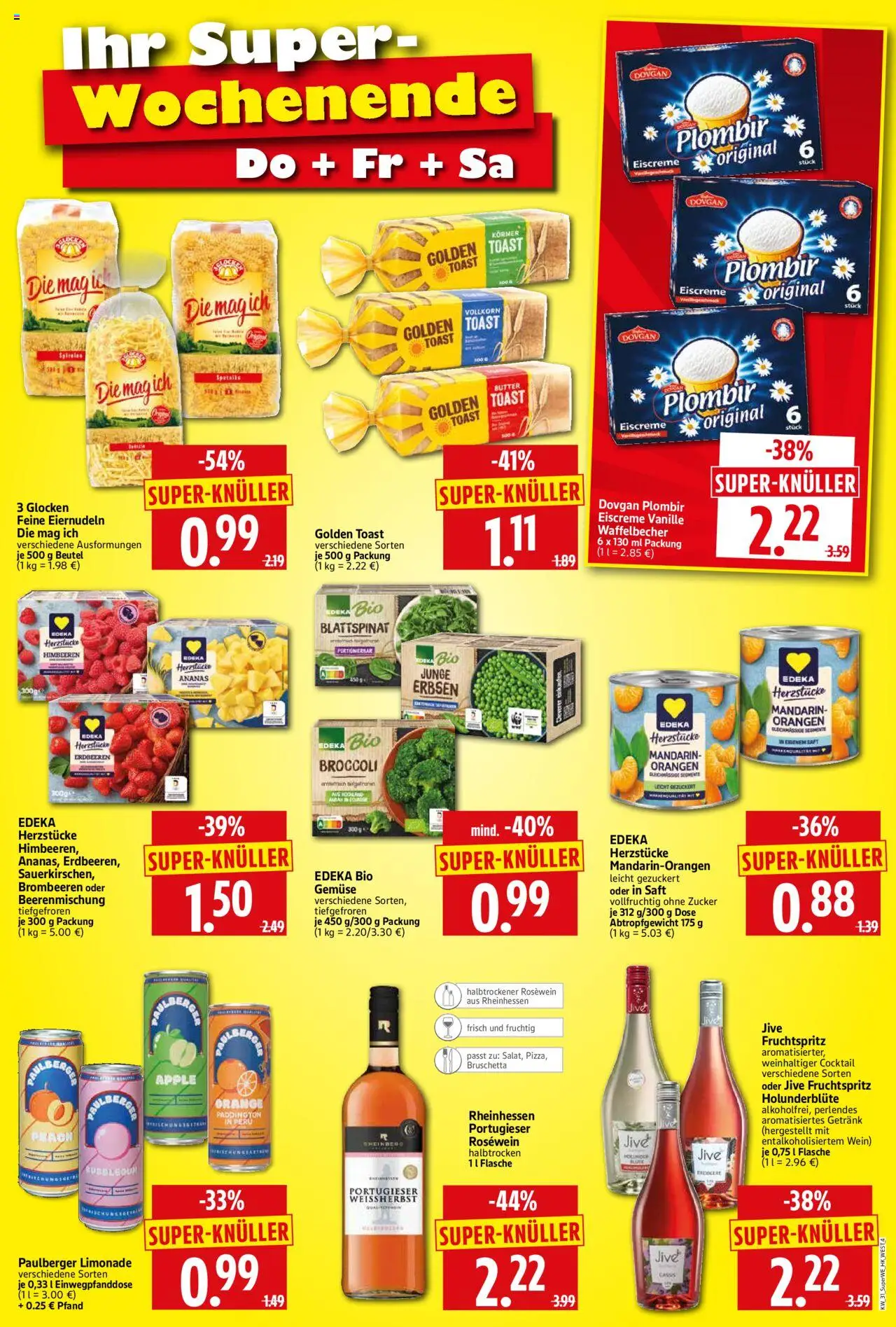 HERKULES Sonderbeilage - gültig ab dem 31.07.2025 | Seite: 4 | Produkte: Butter, Toast, Eiscreme, Wein