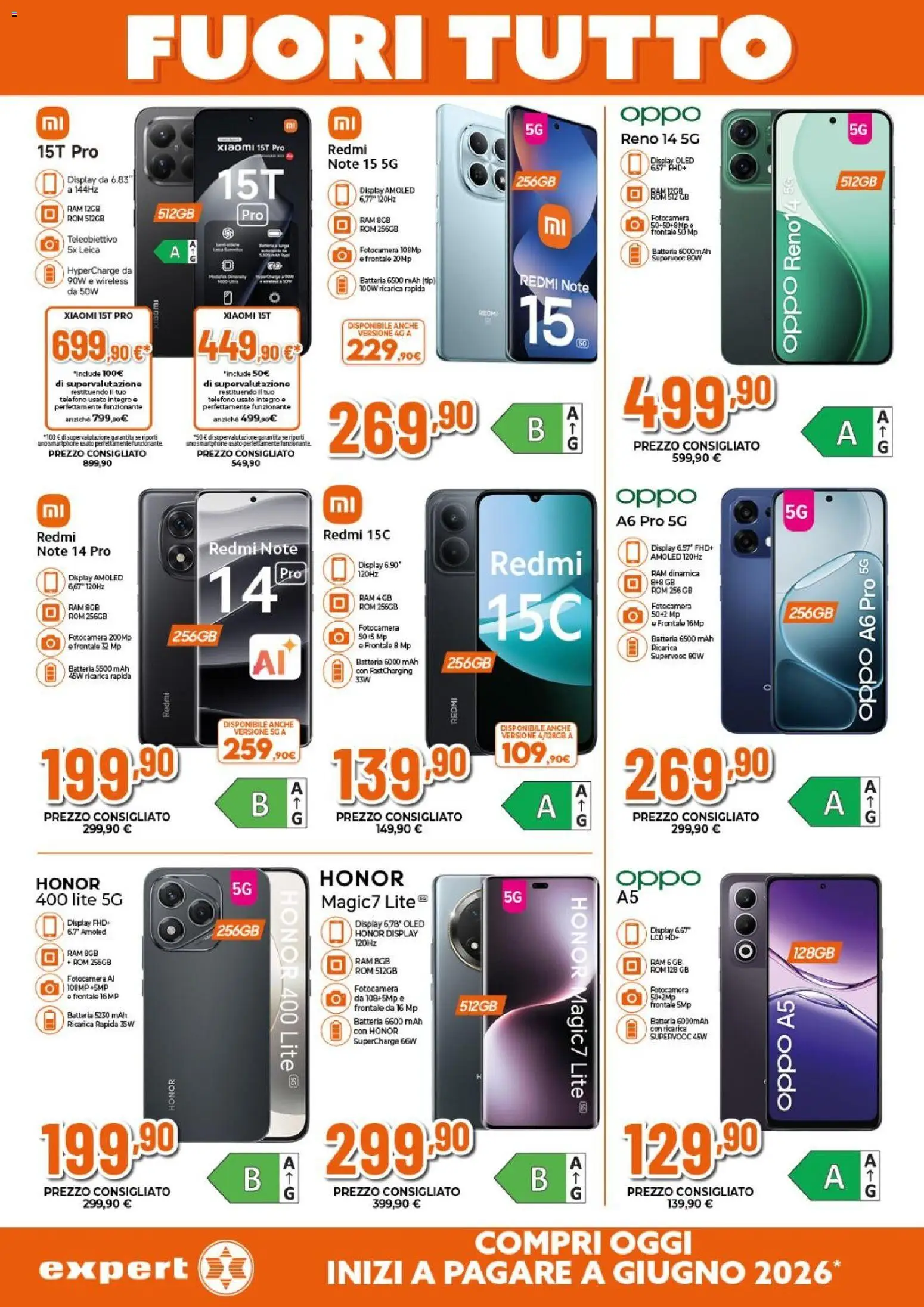 Volantino Expert del 27.12.2025 | Pagina: 14 | Prodotti: Xiaomi, Telefono, Smartphone, Fotocamera