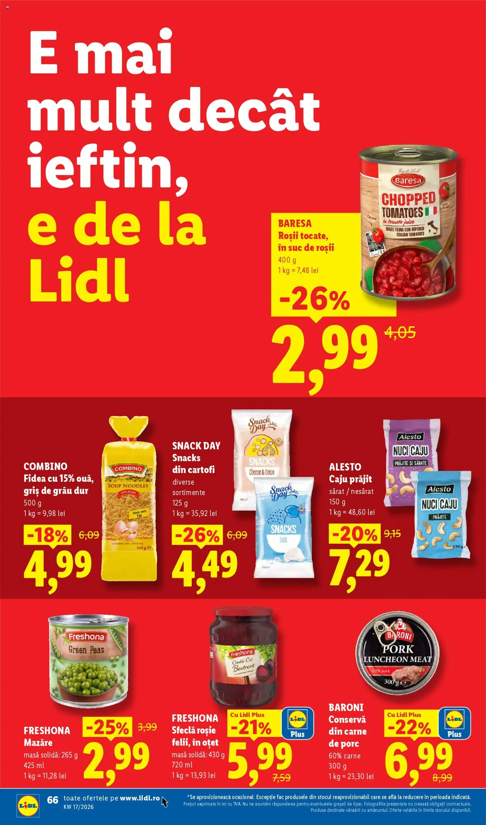Noul catalog Lidl – valabil de la 20.04.2026 | Pagină: 66 | Produse: Roșii, Caju, Cartofi, Sfeclă