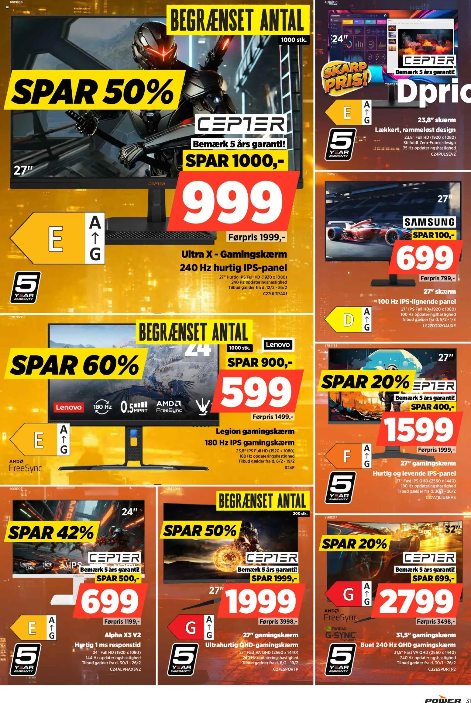 Power tilbudsavis – gyldig fra 13.02.2026 | Side: 31 | Produkter: Skærm