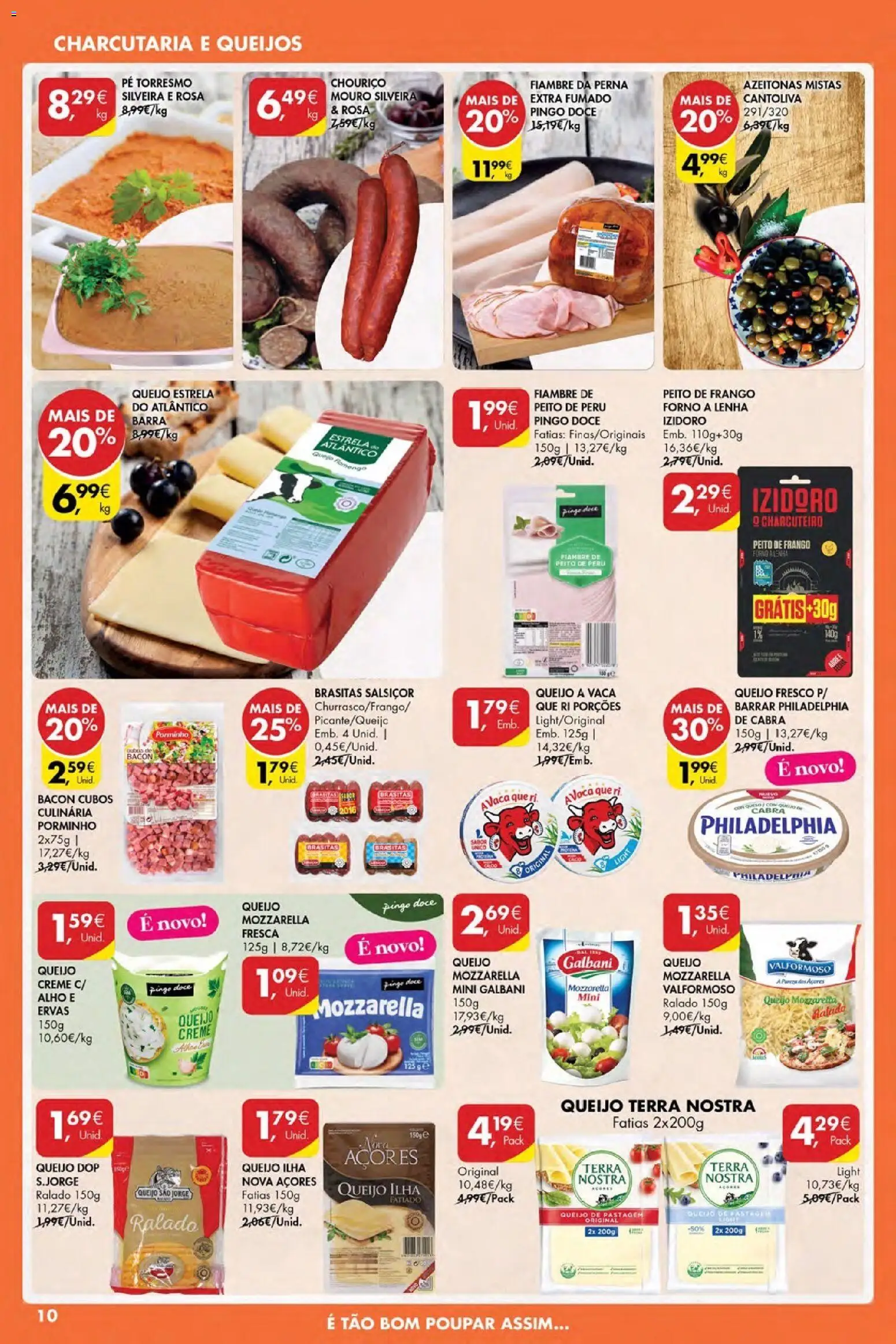Pingo Doce Poupe Esta Semana Açores │ válido de 20.11.2025 | Página: 10 | Produtos: Peito de frango, Frango, Peru, Cream cheese