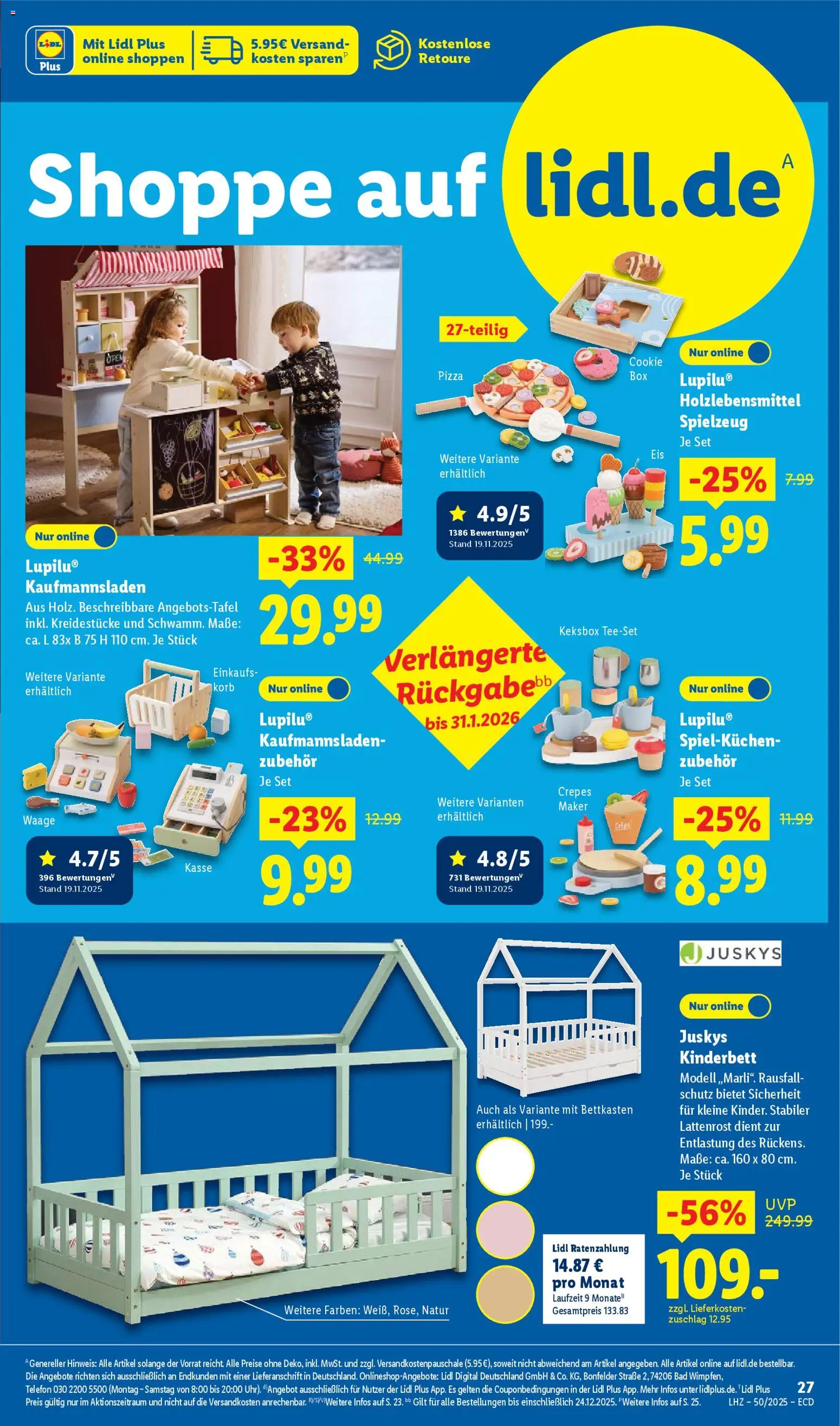 Lidl - Prospekt – gültig ab 08.12.2025 | Seite: 43 | Produkte: Lattenrost, Korb, Pizza, Telefon